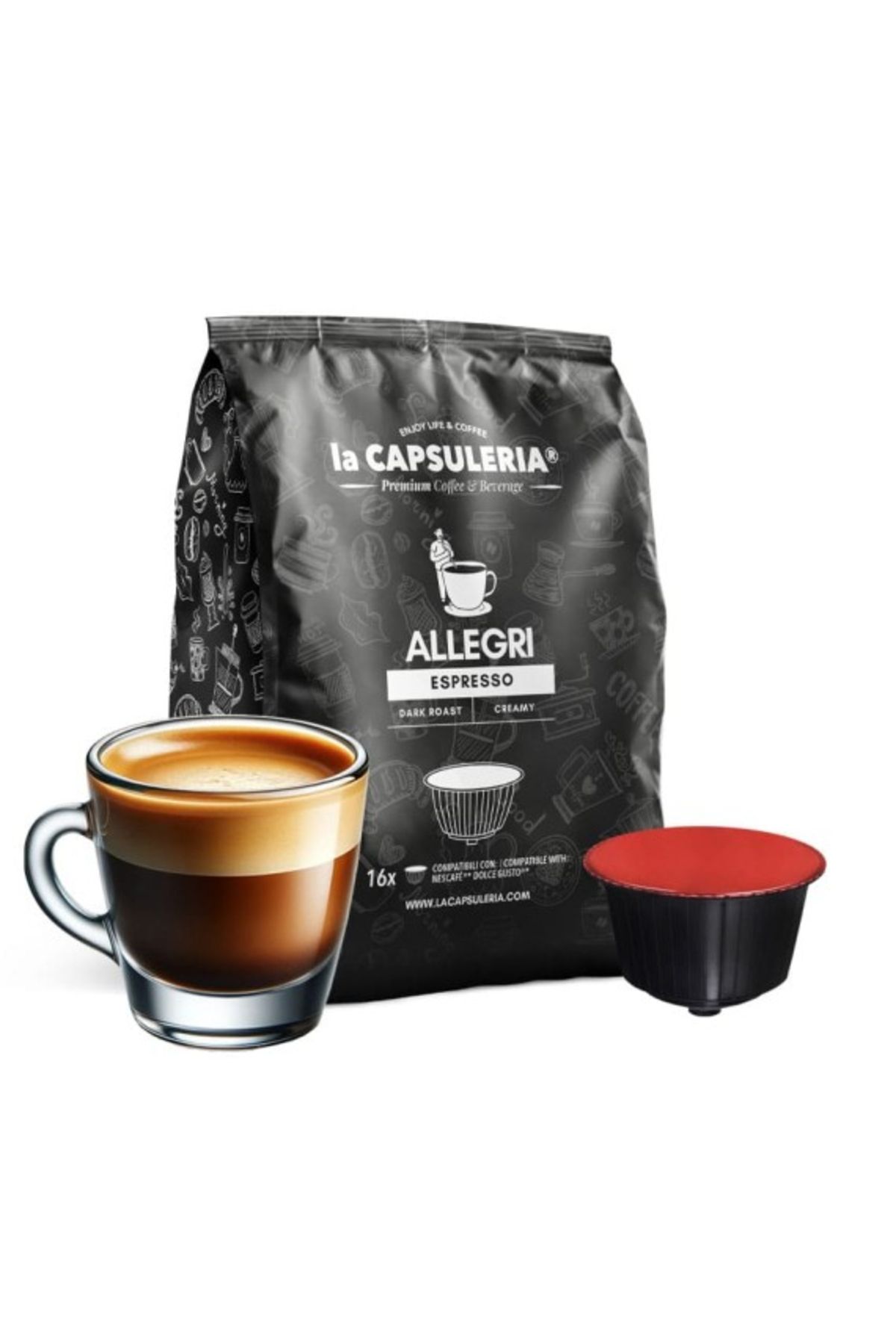 La Capsuleria Capsule De Cafea Espresso Allegri, 16 Capsule Compatibile Cu Nescafé Dolce Gusto, - One Size