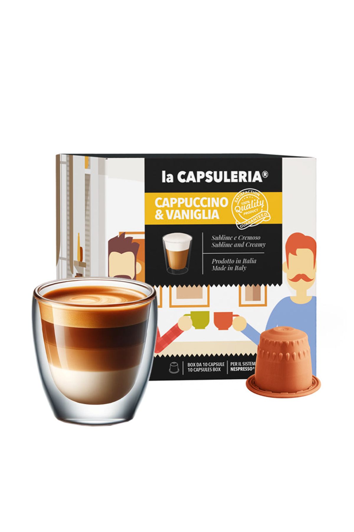 La Capsuleria Cappuccino Cu Vanilie, 10 Capsule Compatibile Nespresso, - One Size