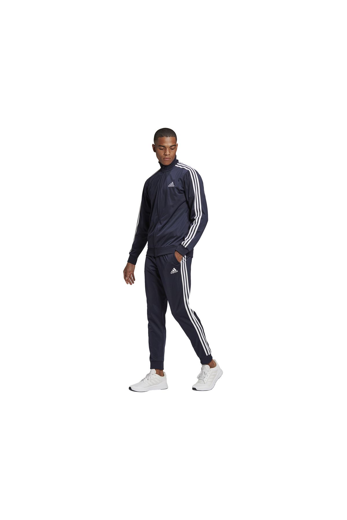 adidas-طقم بدلة رياضية كاجوال للرجال M 3S Tr Tt Ts GK9658 أزرق داكن 6
