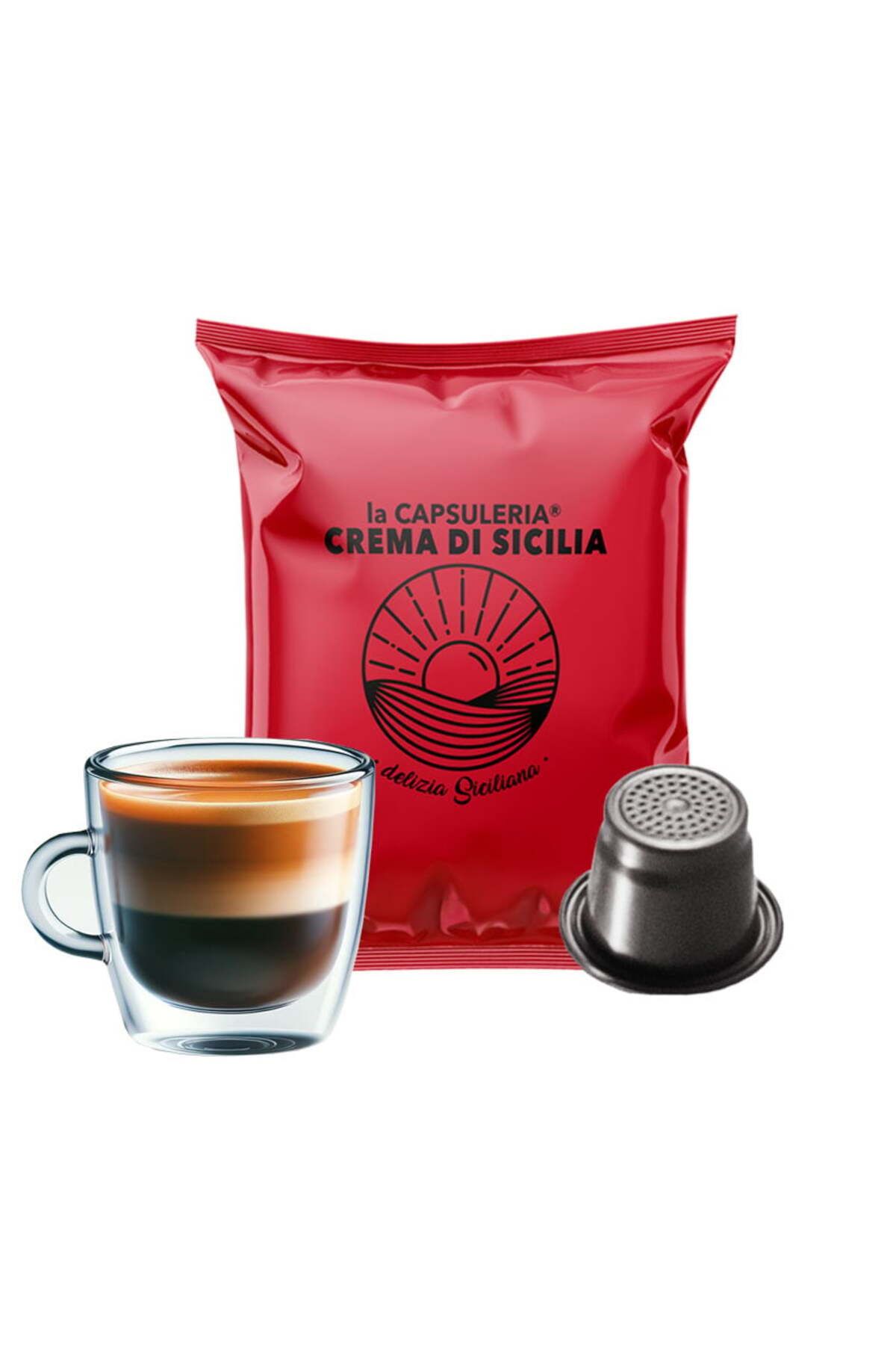La Capsuleria Cafea Crema Di Sicilia, 100 De Capsule Compatibile Nespresso, - One Size