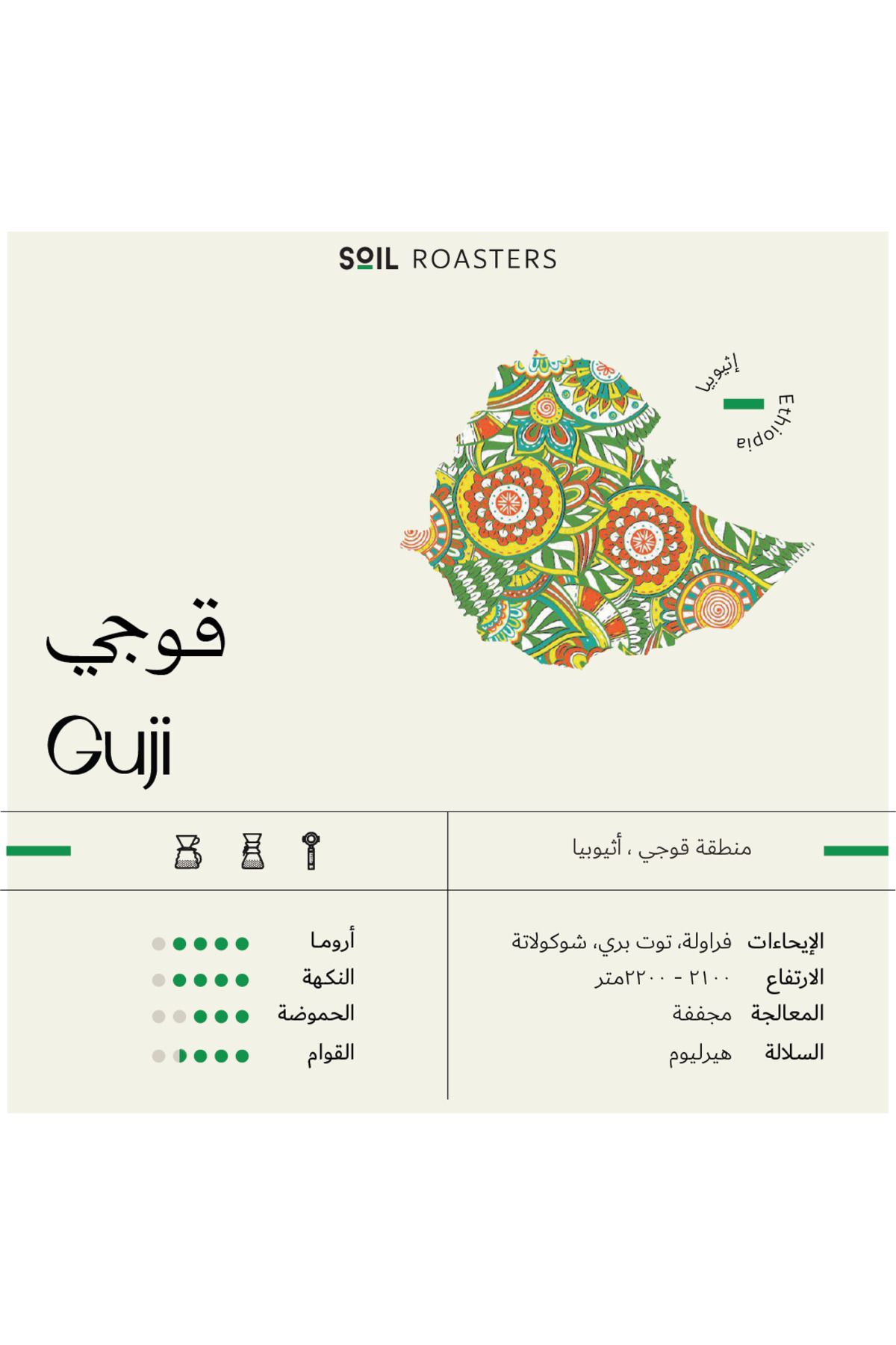 SOİL-Ethiopia Guji Coffee from Swell Roastery - A specialty coffee with a fruity flavor and medium acidity. 1