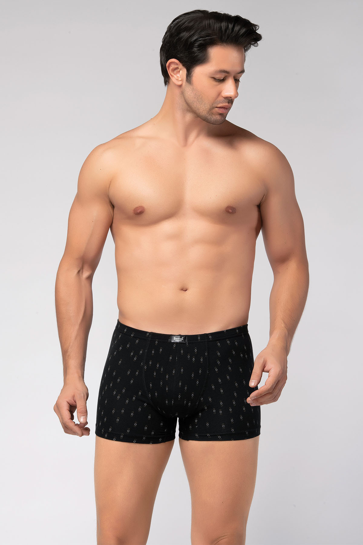 Berrak-Men's Patterned Modal Boxer 3 Pcs 3