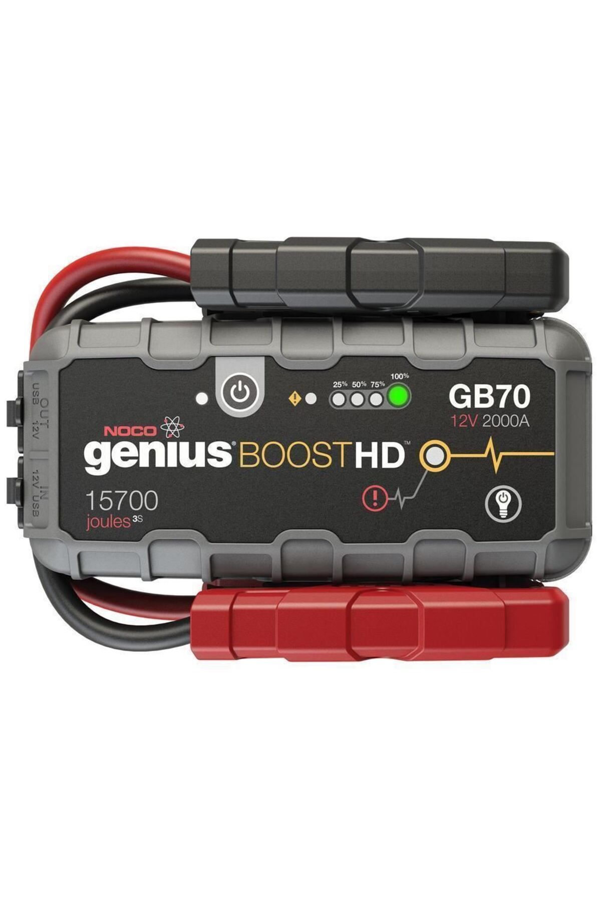 NOCO Genius GB70 12V 2000Amp Ultrasafe Lityum Akü Takviye + Powerbank + Led Lamba