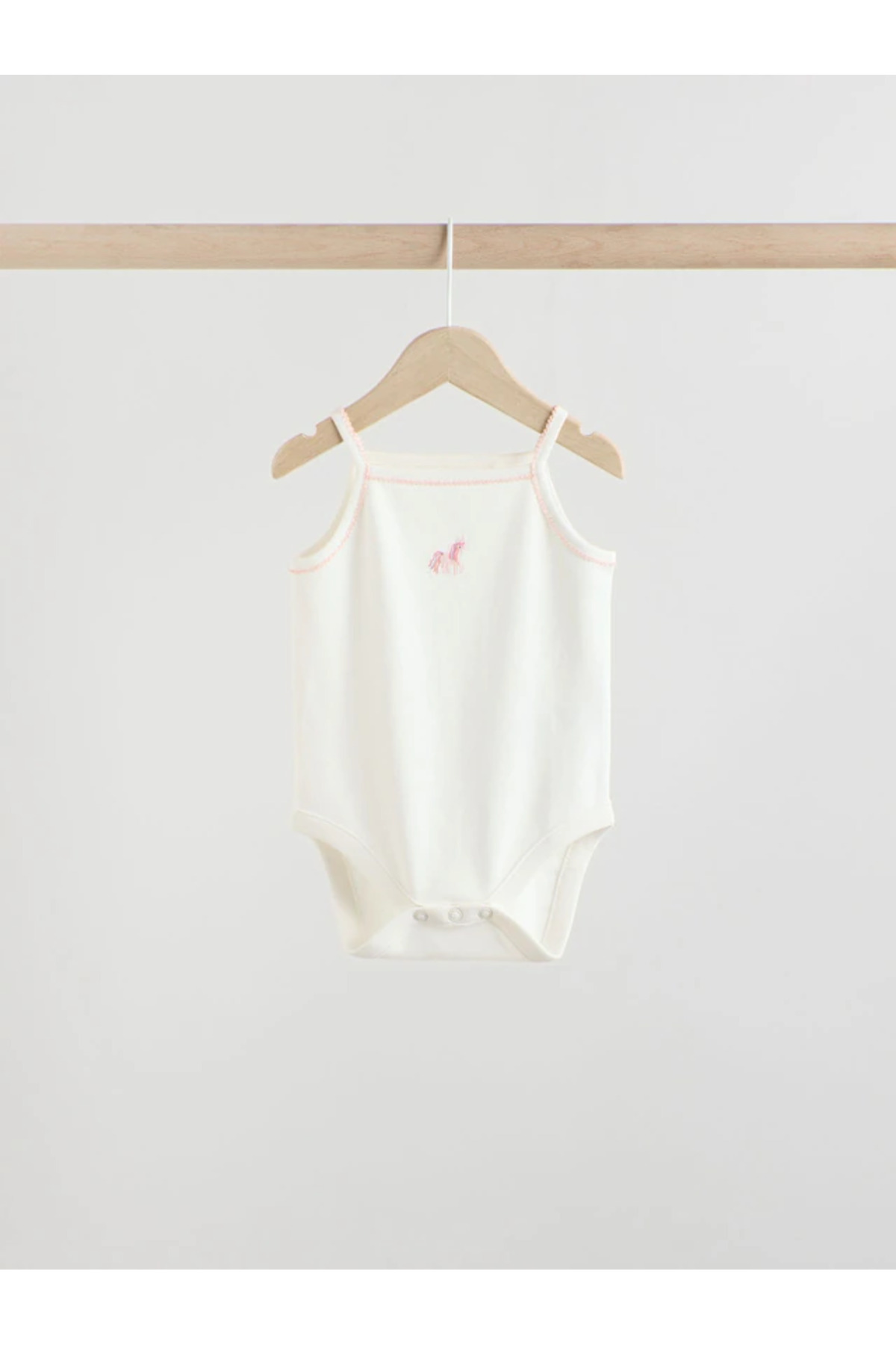 Next Baby %100 Organik Pamuk Çok Renkli Unicorn/Peri Desenli Askılı 5'li Bebek Body Zıbın ALYE58051 fotoğrafı 7 (önizleme)