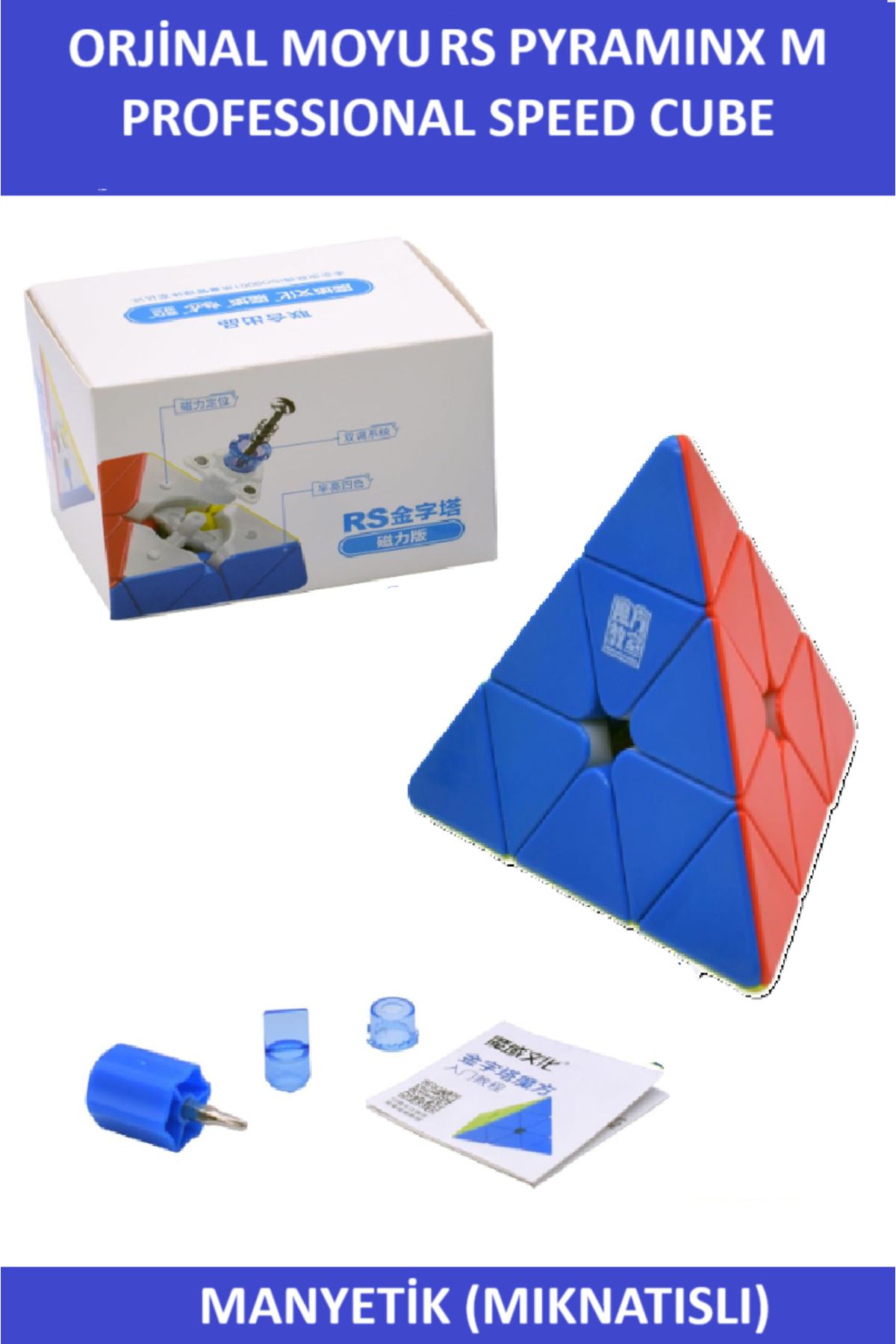 MOYU RS PYRAMINX MIKNATISLI PROFESYONEL SPEED CUBE-3X3 ZEKA KÜPÜ-SABIR KÜPÜ-WCA TURNUVA KÜPÜ - 2