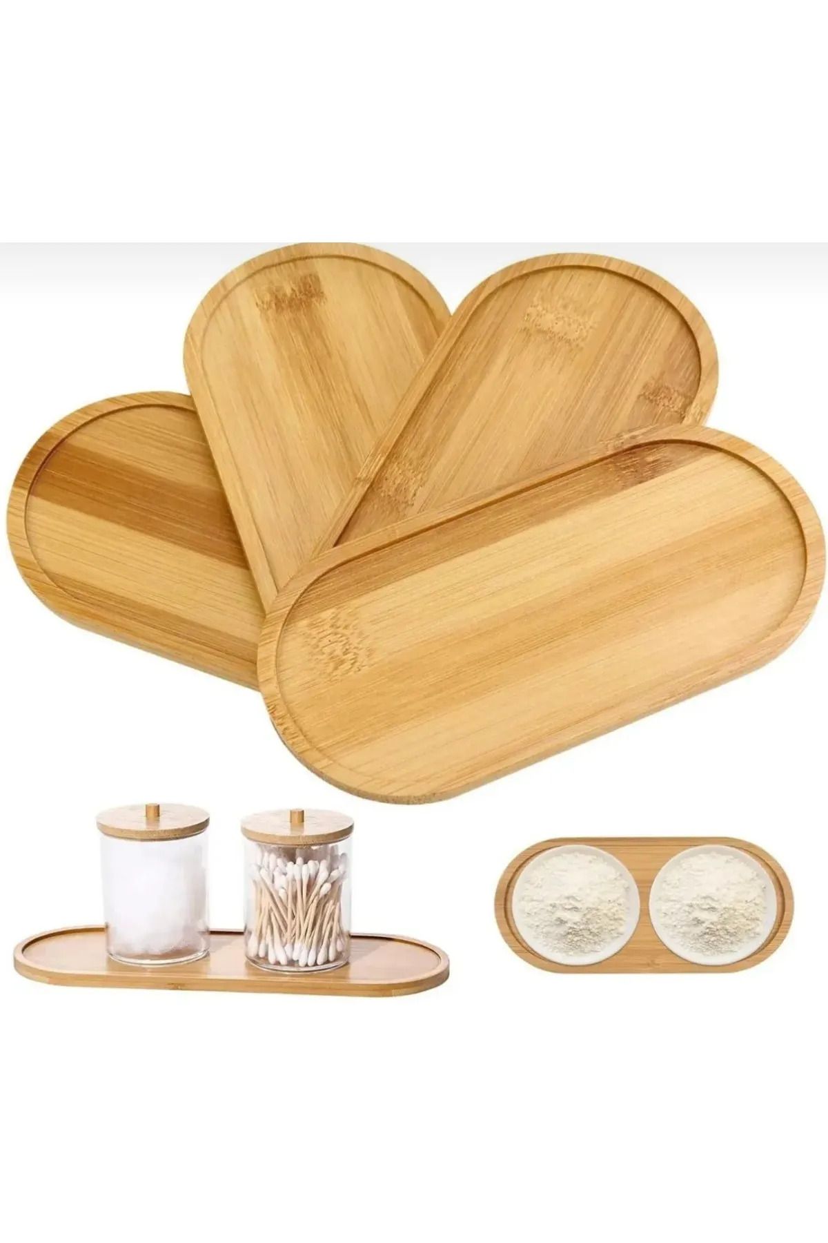 Bambu Oval Sunum Tepsisi 3