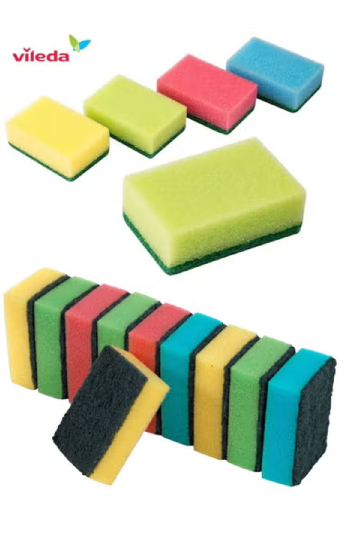 Vileda-Vileda Rainbow 12-Piece Sponge Set 1