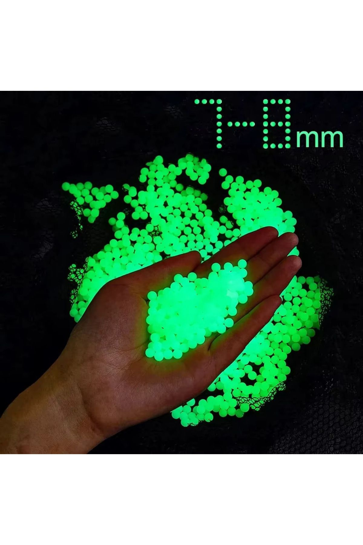 3 Paket Fosforlu Gel Blaster Jel Su Boncuğu Atan Oyuncak Tüfek Mermisi 7-8 Mm Sadece Boncuk