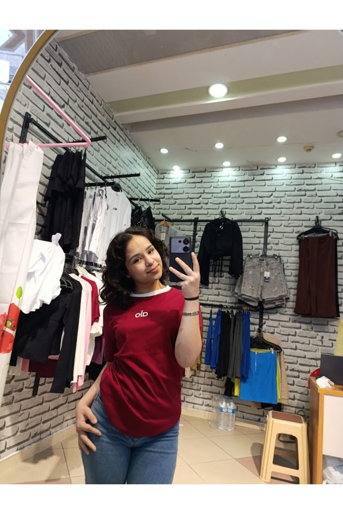 Defne Boutique Baskılı T-Shirt Vişne Çürüğü