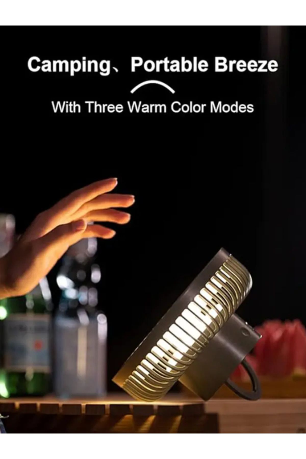 TOBYS-CPL-T23 Rechargeable Portable 4000mAh Fan With LED Lantern Adjustable Height For Home 7