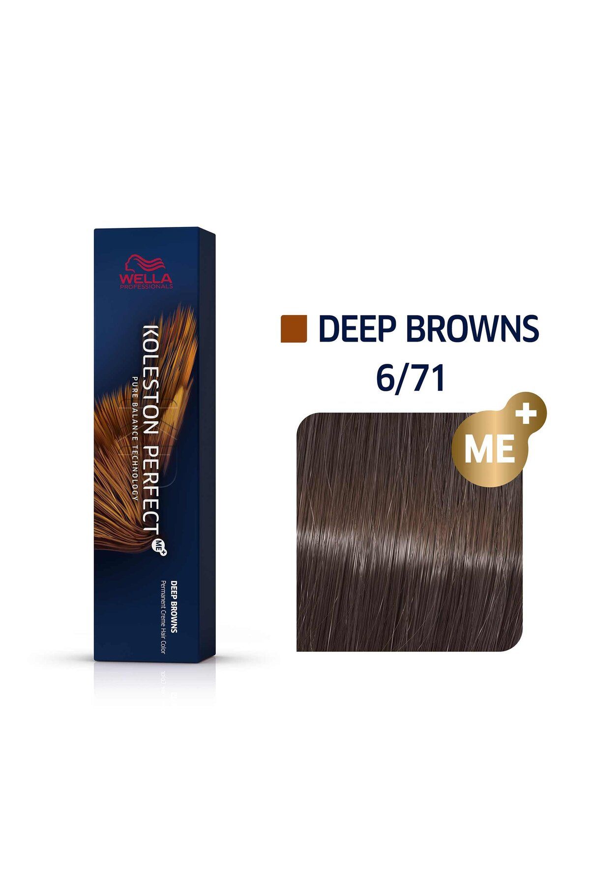 Wella Professionals Vopsea Permanenta Wella Professionals Koleston Perfect Me+ 6/71 - Blond Inchis Maro Cenusiu , 60ml Unisex - One Size