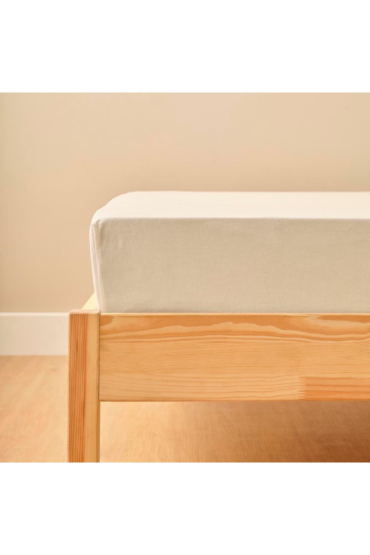 KDROĞLU KDROGLU MAISON Basic Saten Düz%100 Pamuk Saten Çarşaf, Krem, King Size (260x280 cm) New Desing 11