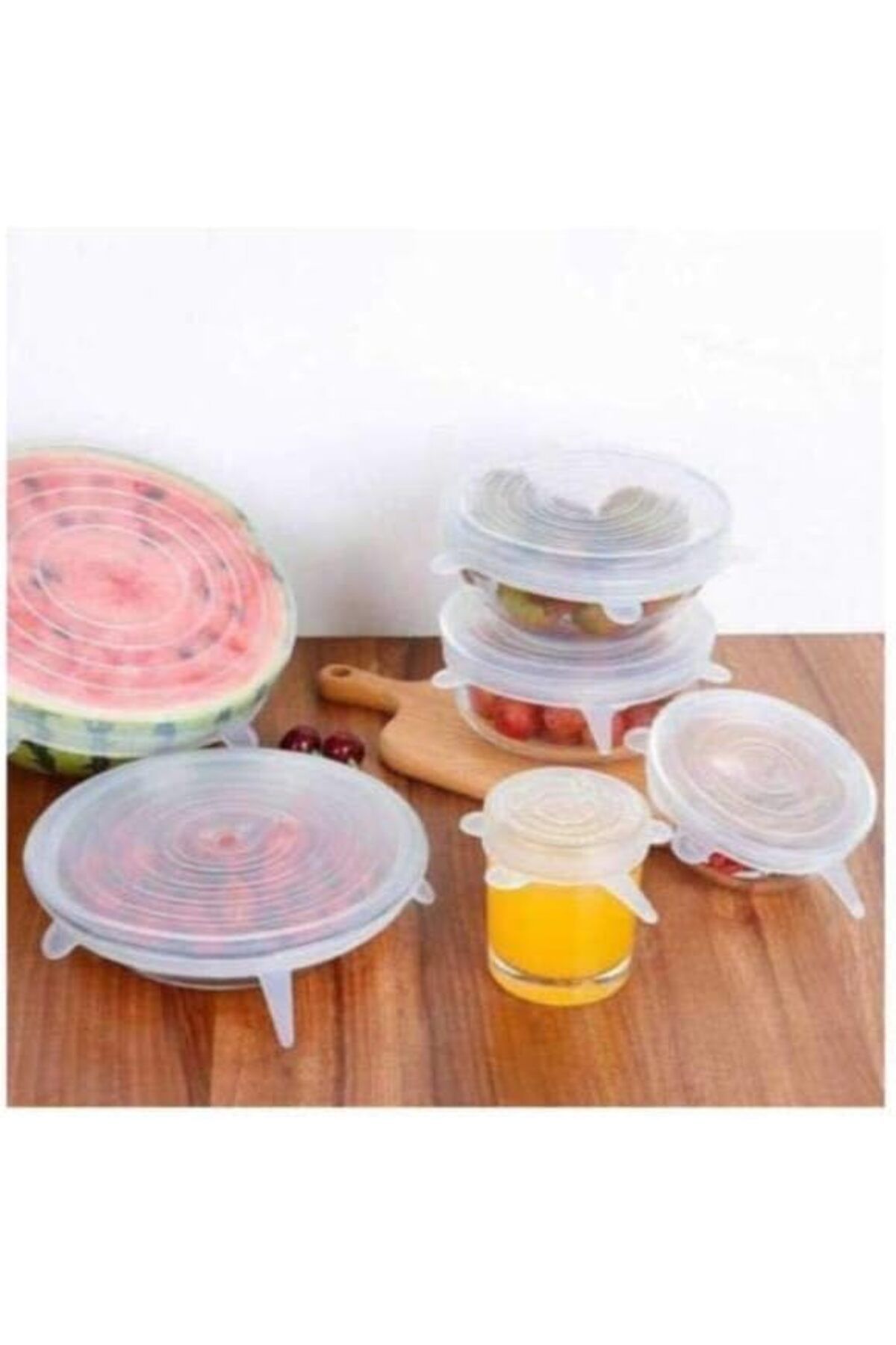 ÇAĞUR çağur 6'lı Streç Stretch Silikon Kapak Kavanoz Bonesi YENİ 1109945