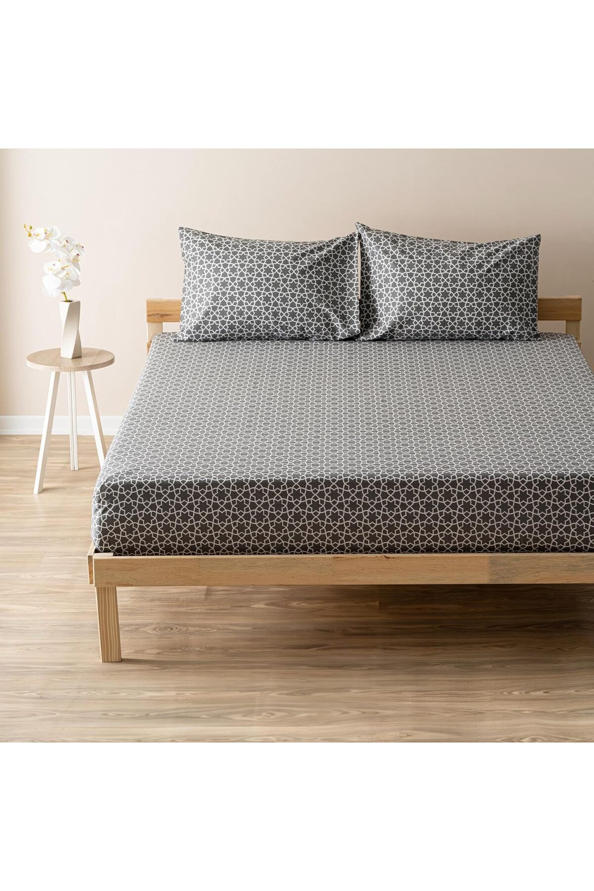 KDROĞLU KDROGLU | Mix & Match | Blanj |%100 Pamuklu Tek Kişilik Çarşaf Seti Antrasit New Desing 11098