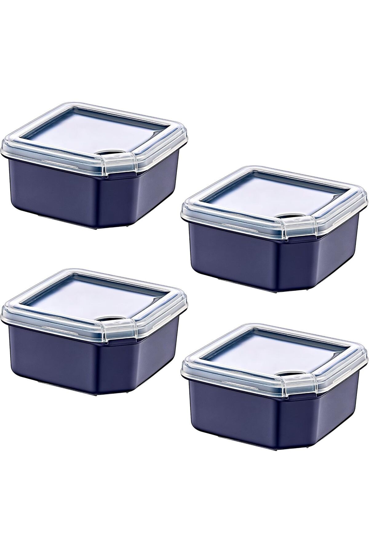 ÇAĞUR çağur 4'Lü Q-Box Saklama Kabı Lacivert 350 ML YENİ 1109945