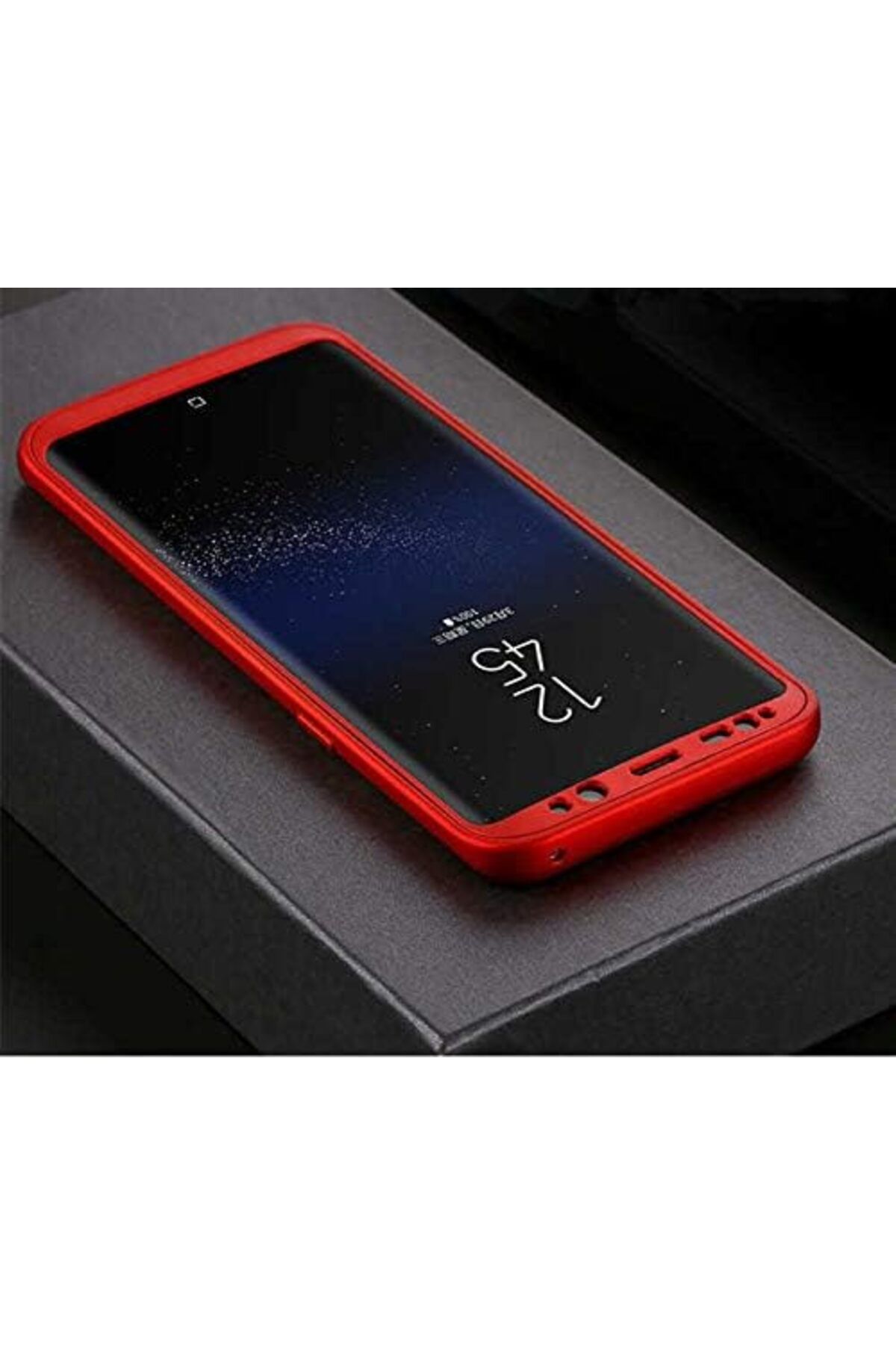 KDROĞLU KDROGLU Galaxy S8 Plus Uyumlu Kamera Korumalı 360 Silikon Kılıf (Kırmızı) New Desing 1109836