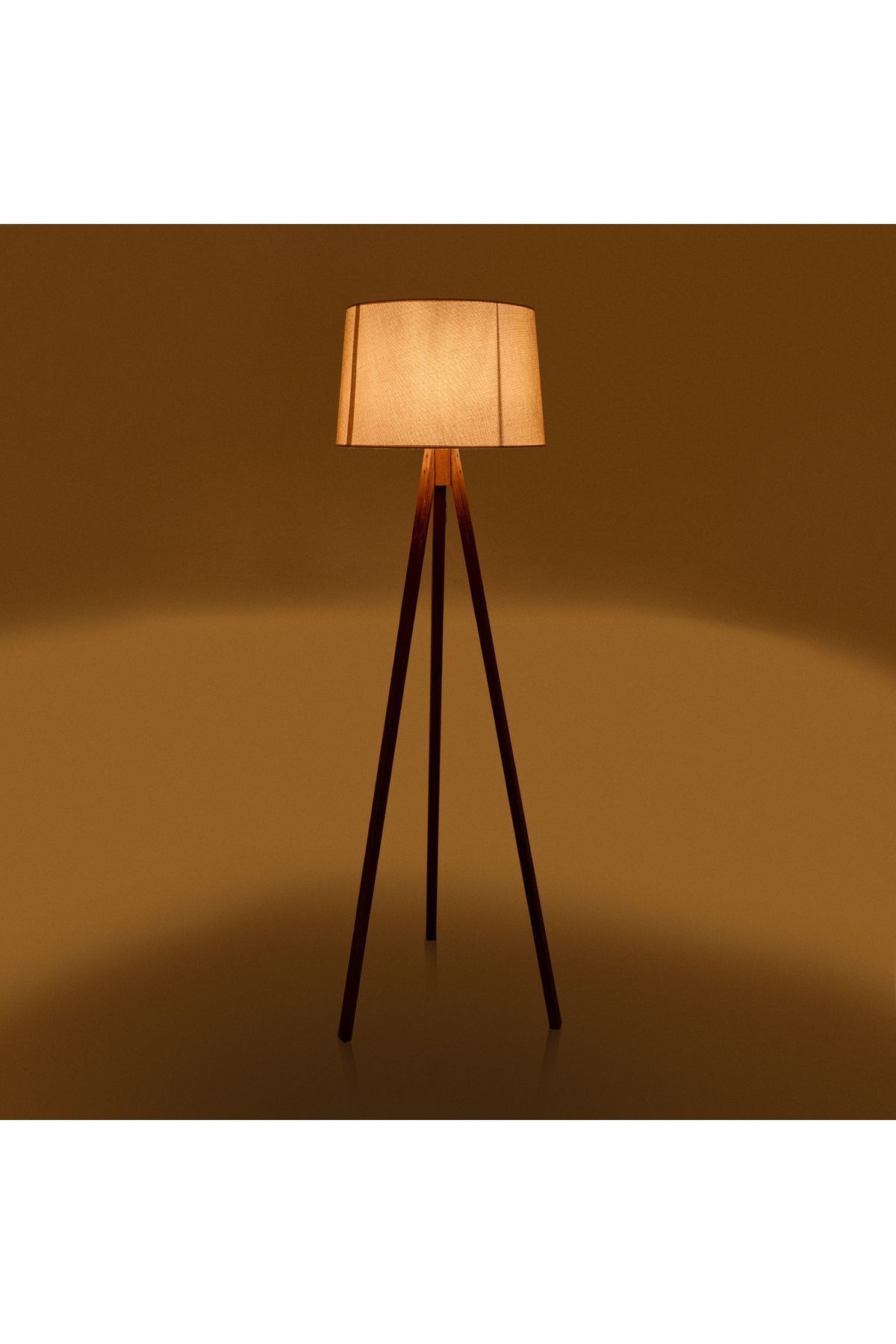SerenityHaven Nisa Luce Tripod Lambader - Kahverengi / Ceviz - 140 cm