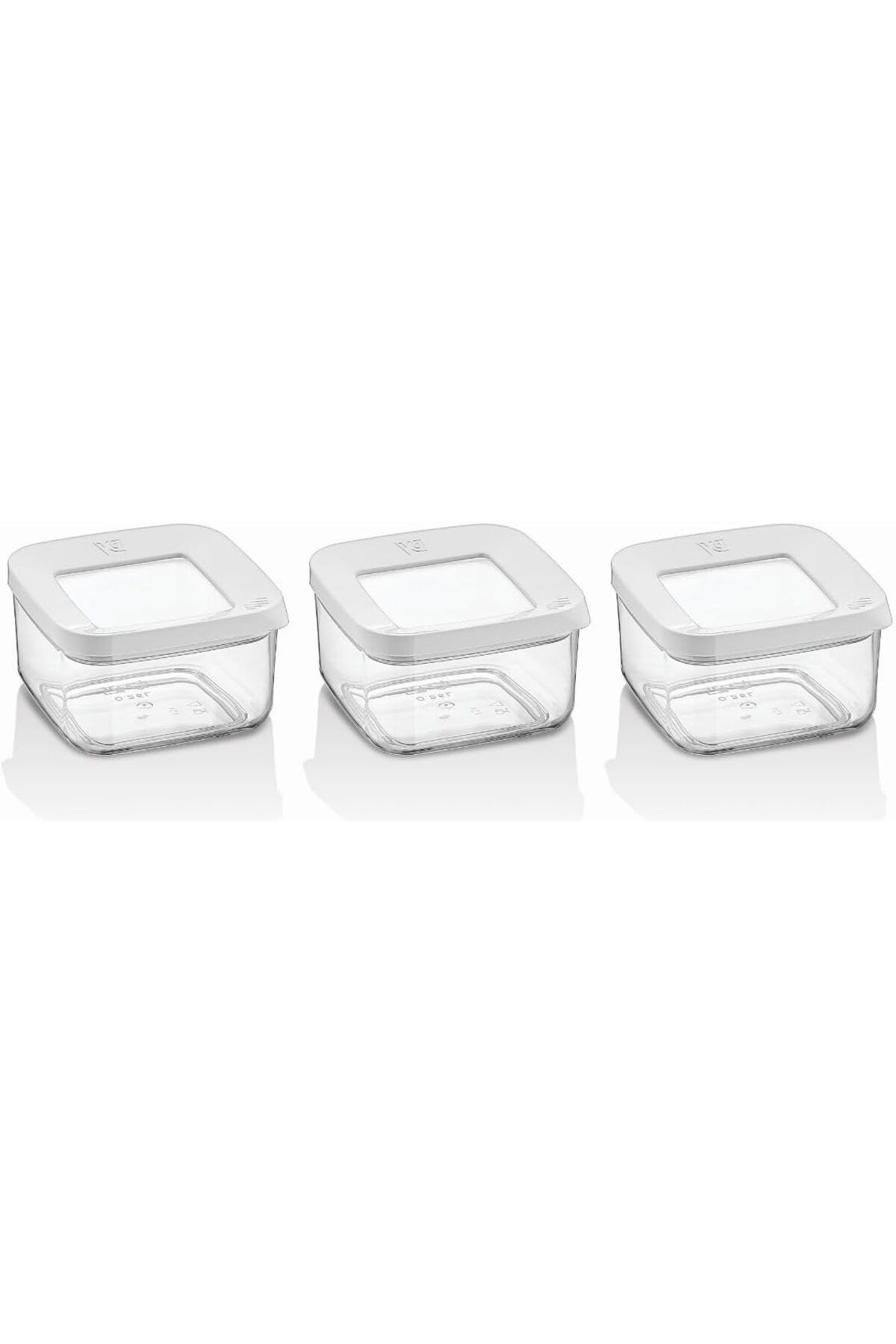 KDROĞLU KDROGLU Ahmet Kare Saklama Kabı 3 X 350 Ml, Şeffaf New Desing 1109836