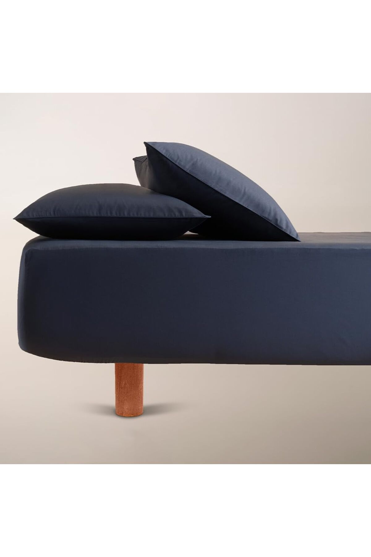 KDROĞLU KDROGLU Bedroom Lia Lastikli Carsaf Seti 200x200 (Ek 35 cm) Lacivert New Desing 1109836