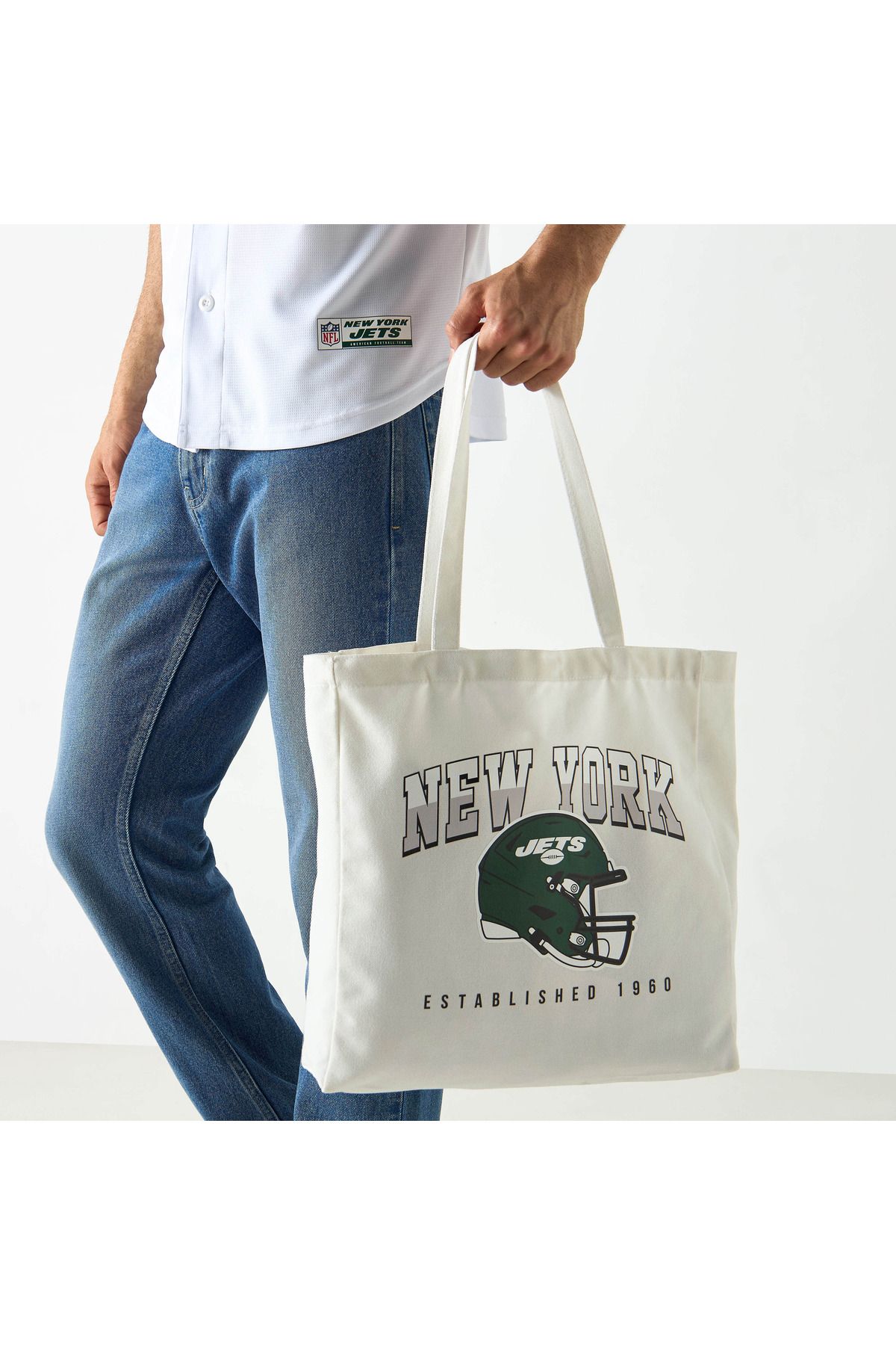 SP Characters-The New York Jets Print Shopper Bag with Double Handle 2