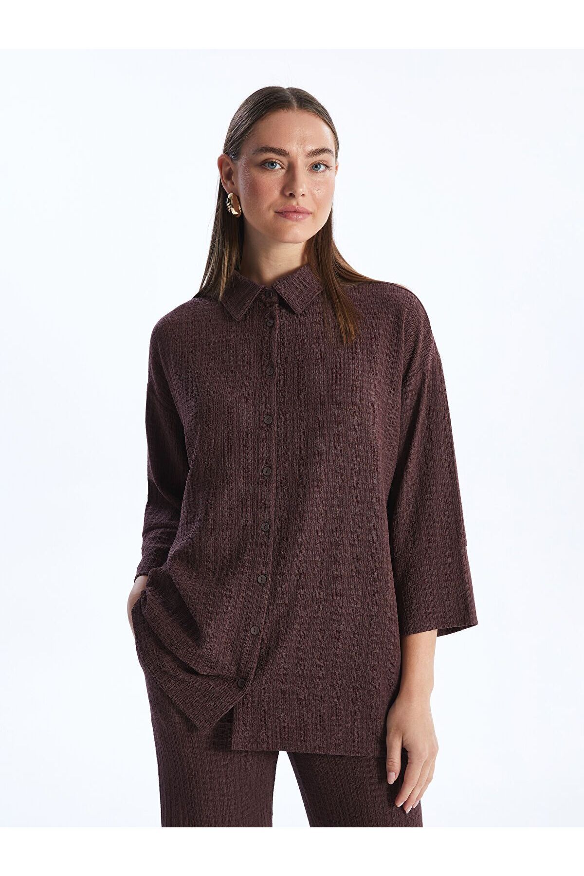 LC Waikiki Düz Oversize Kadın Gömlek Tunik