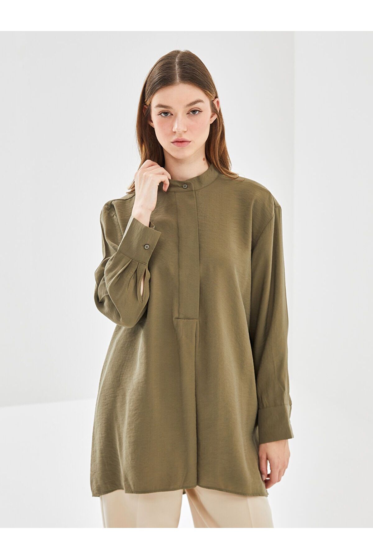 LC Waikiki Hakim Yaka Oversize Kadın Tunik