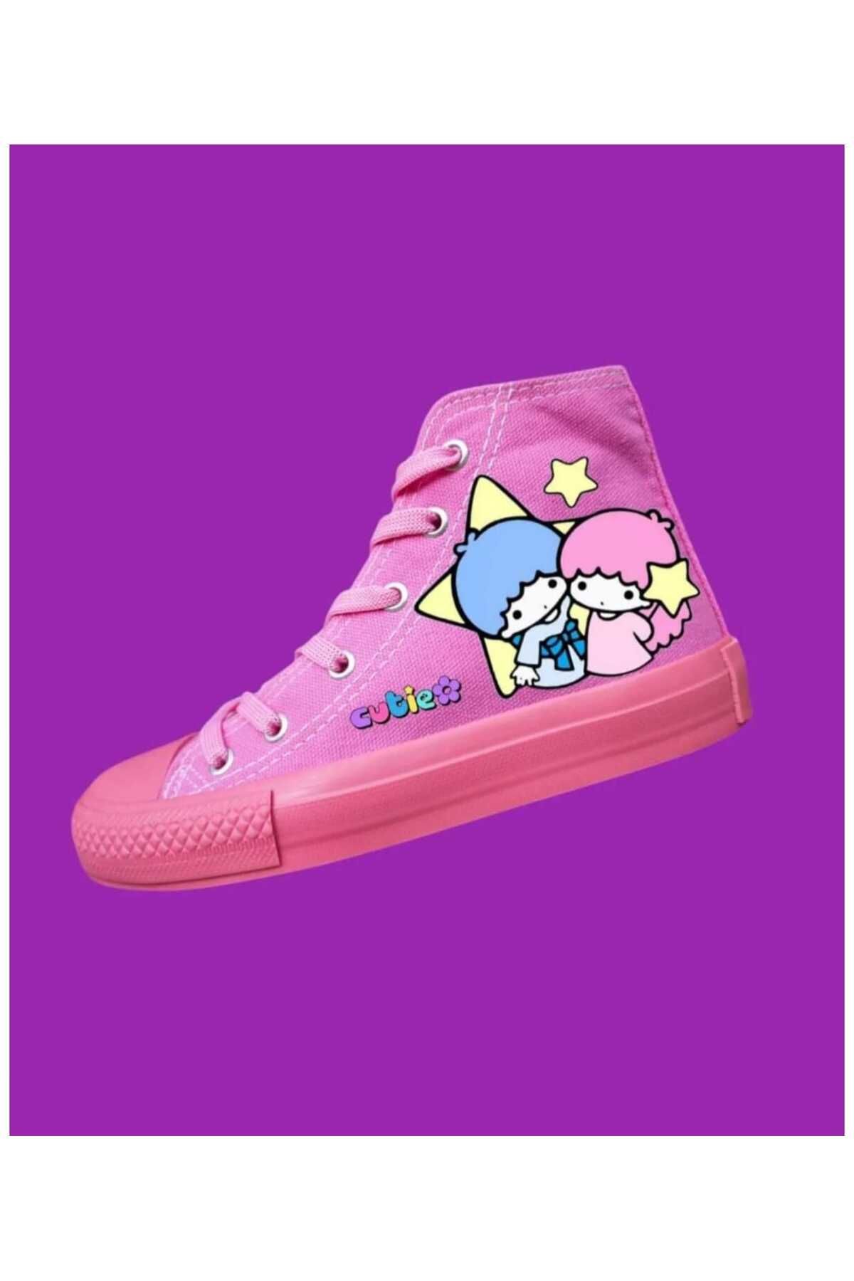 bhk desing Peri ikili pembe taban keten kız çocuk kanvas spor ayakkabı sneaker