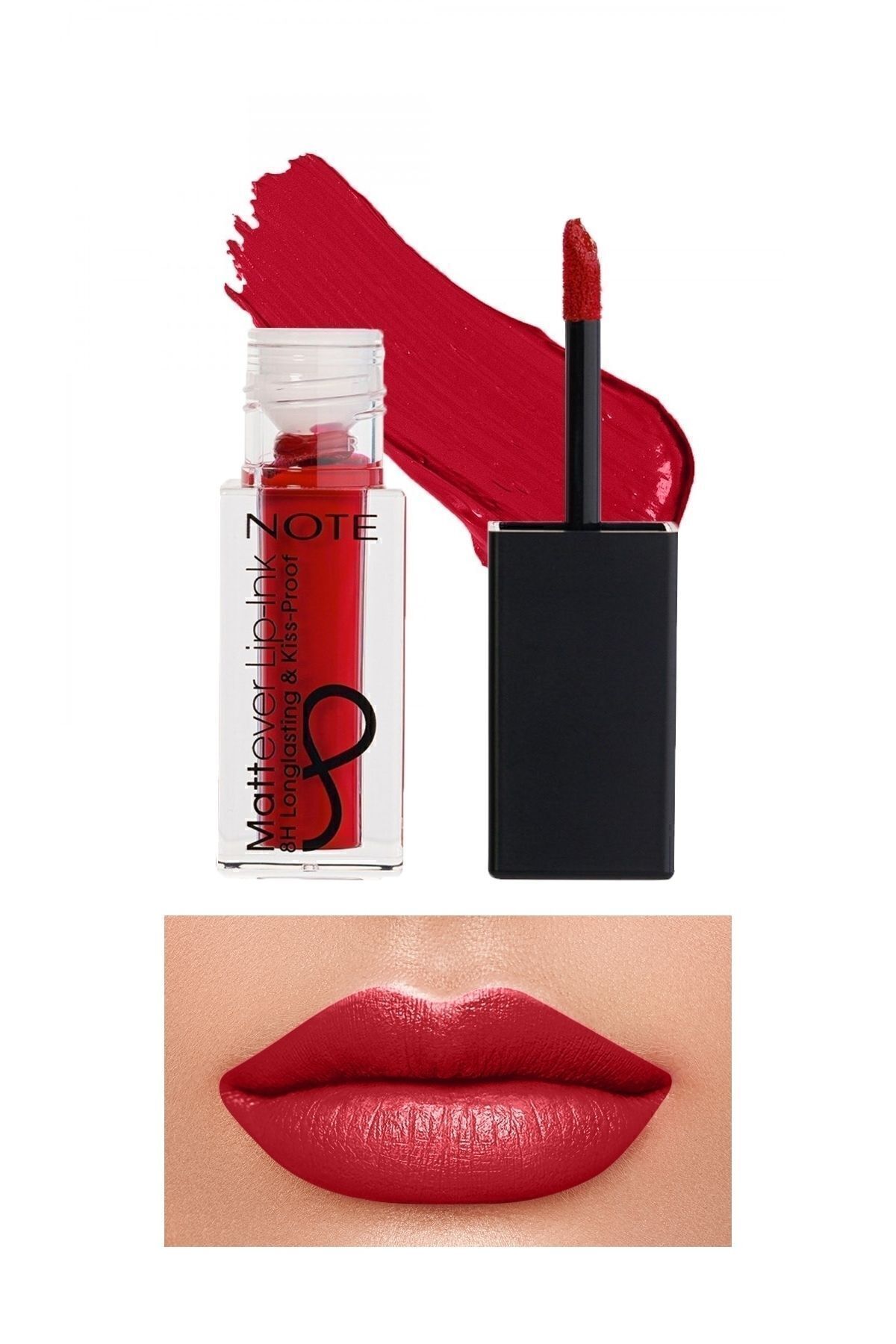 NOTE-Mattever Lip-Ink Ruj Lichid Mat și Rezistent 14 Unpredictable Red – Roșu 1