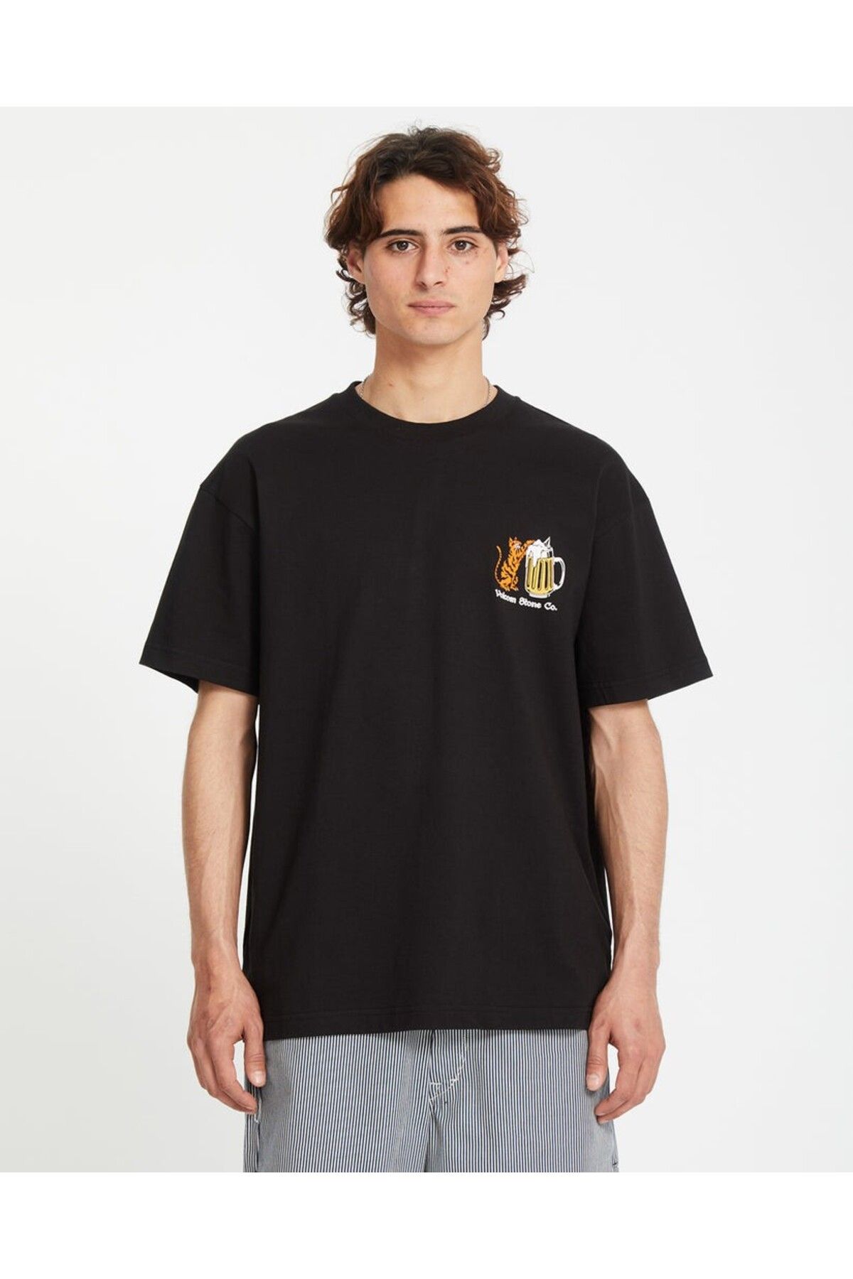 Volcom-Curious Cat Sst Blk T-Shirt 2