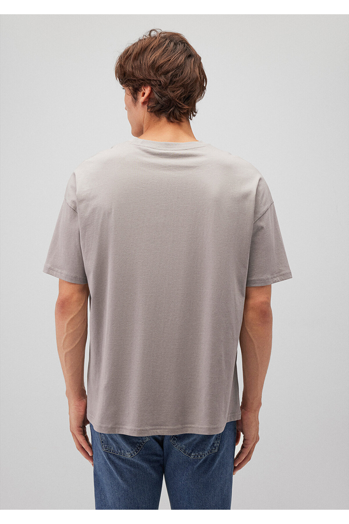 Mavi-Γκρι μπλουζάκι Oversize - Basic, 066902 -34154 4