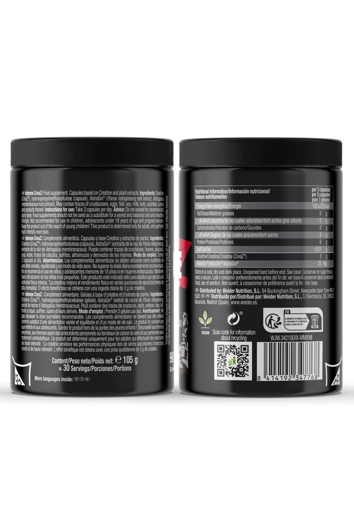 Joe Weider-Weider Intense Creatine Z 90 Caps 2