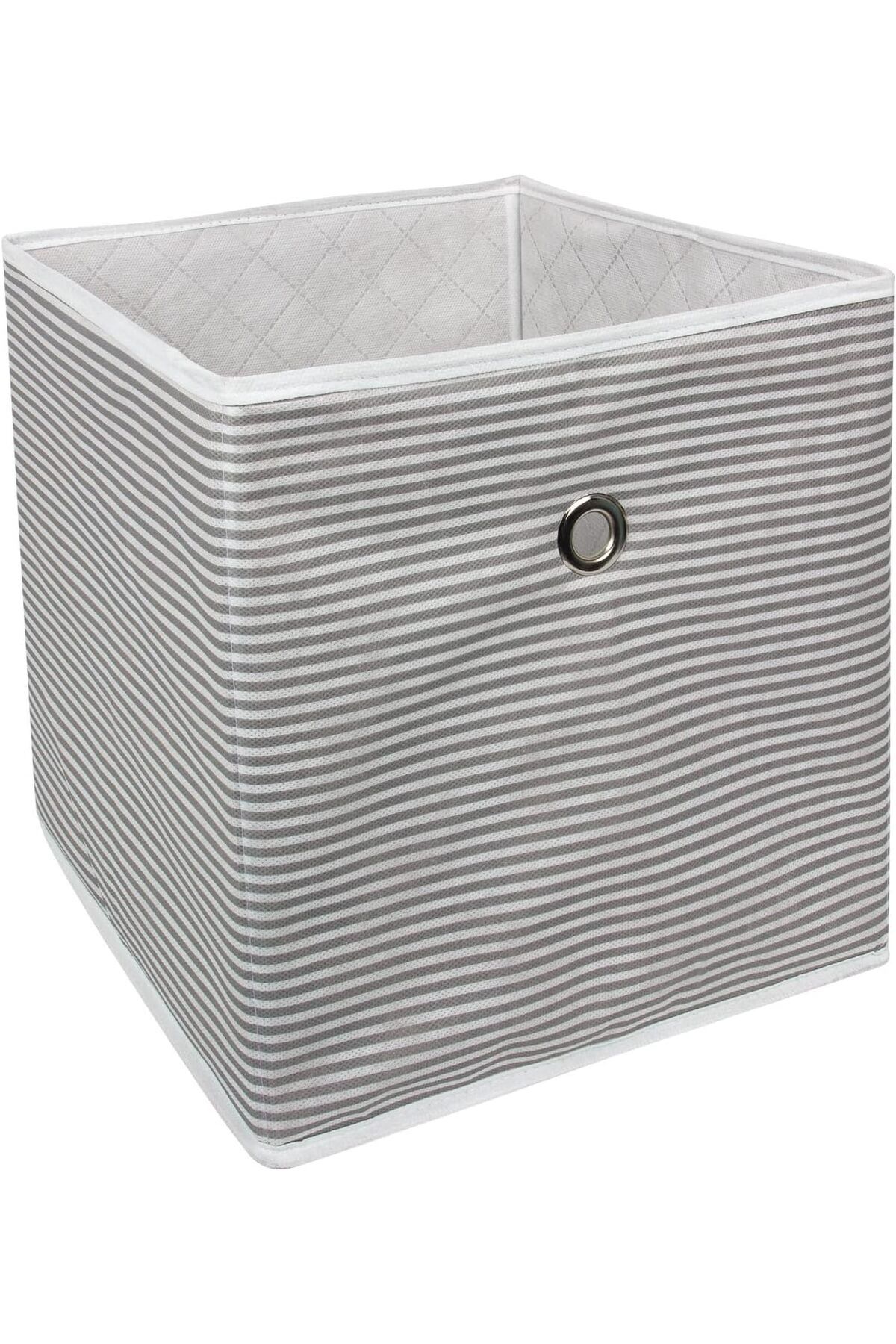 STOREMAX ELZ Kapısı Çok Amaçlı Raf Düzenleyici Organizer Kutu Sepet (Gri Çizgili) FRNTR 1127478