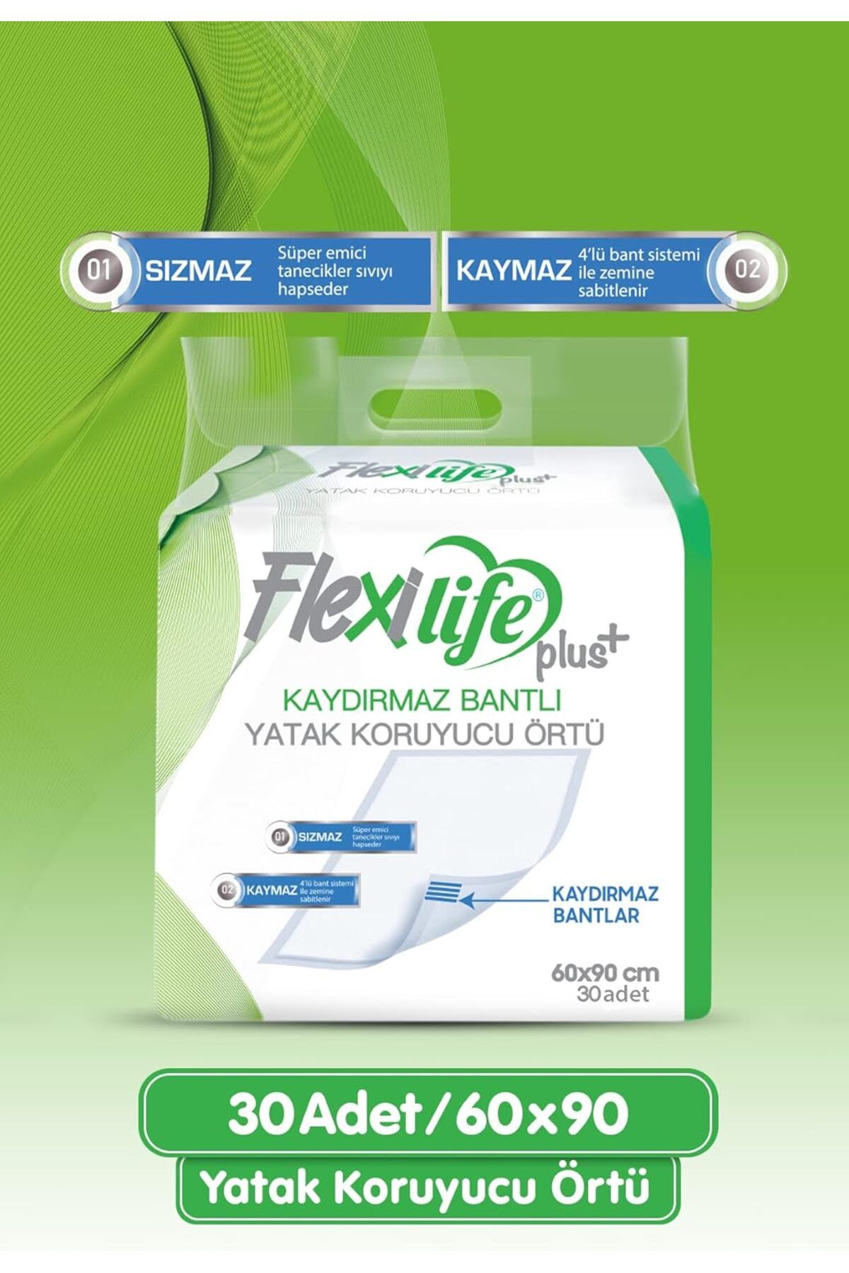 STOREMAX Sbl Life Plus Kaydırmaz Bantlı Yatak Koruyucu, 30'lu, 60x90cm SBLShp 1064356