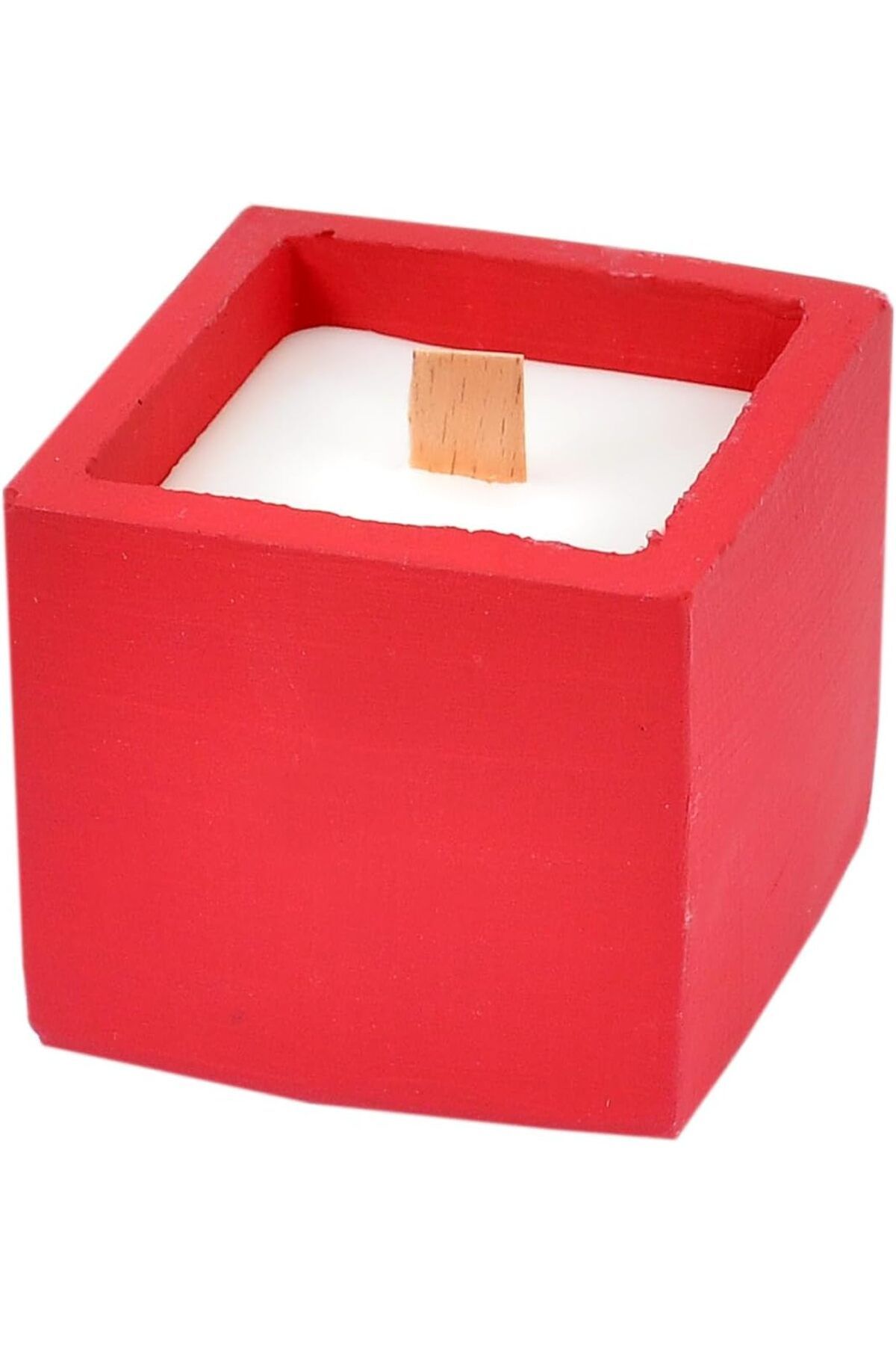Mu Art Ahşap Mrt Sandal Ağacı Kokulu Mum Beton bardak Mum 80 Gr Art 871301