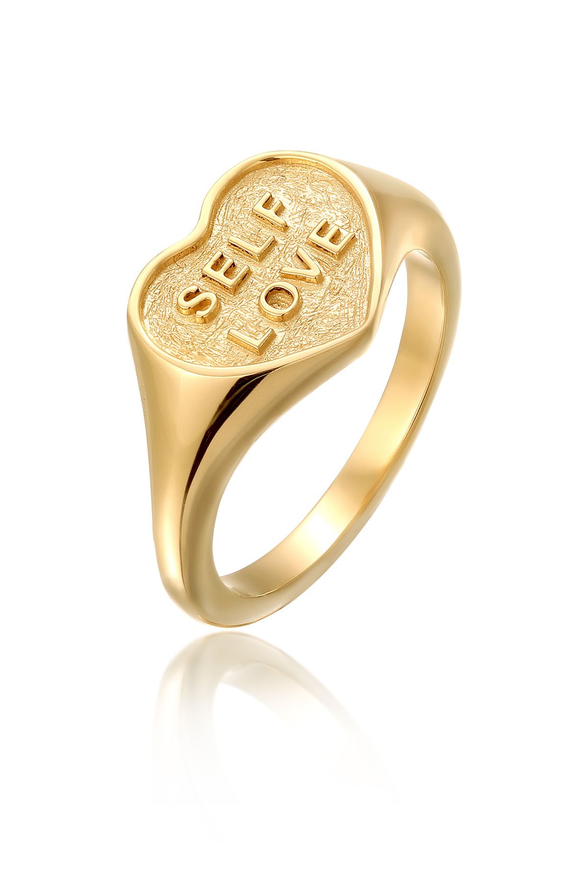 ELLI Ring Elli Siegelring Herz 925 Sterling Silber Valentinstag für Damen - 54