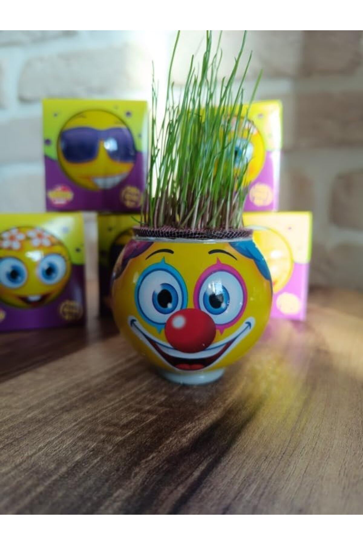 Mu Art Ahşap Mrt ÇİMOJİ 24'lü ayrı kutularda TEKTEK KUTULU ÇİM ADAM çimadam Art 871301