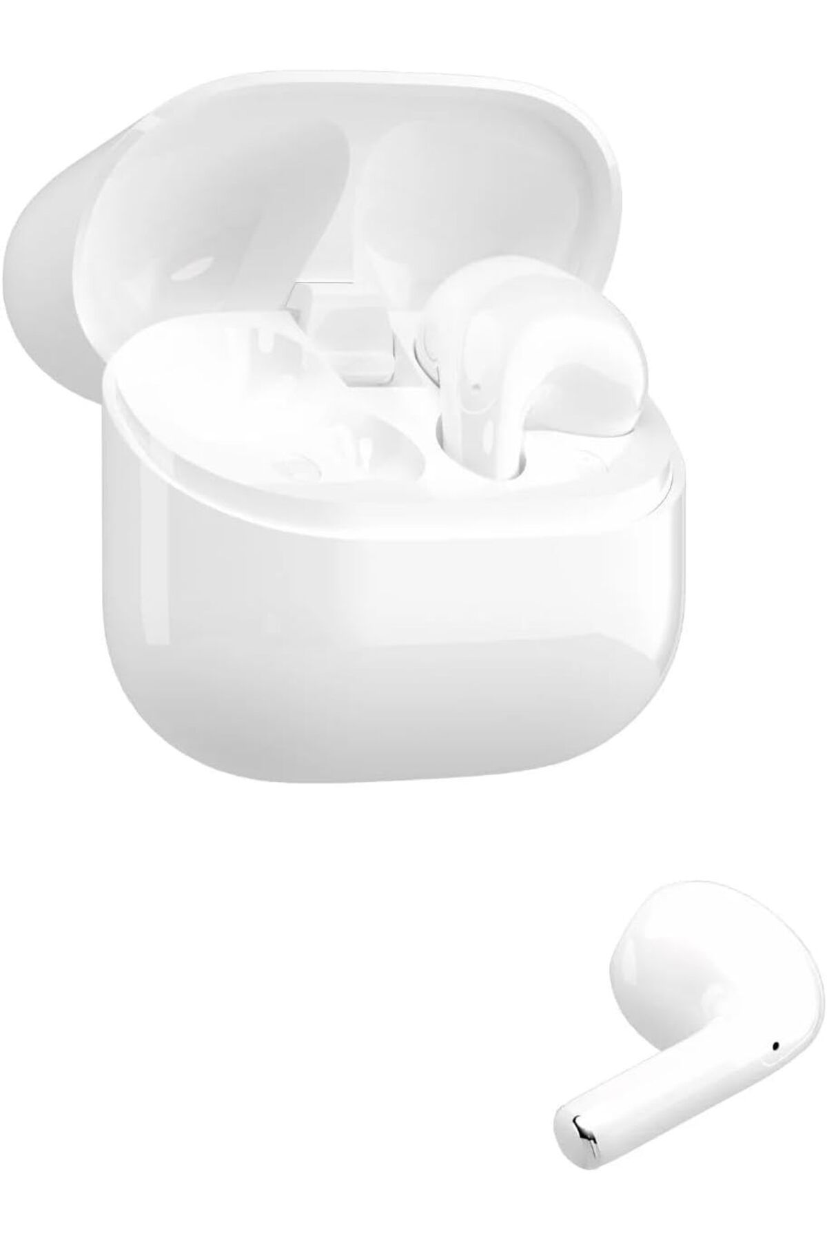 Mu Art Ahşap Mrt BİX TW5 Soundcraft Bluetooth 5.3 Çift Mikrofonlu TWS Kablosuz Kulak içi Kulaklık Beyaz Art 8