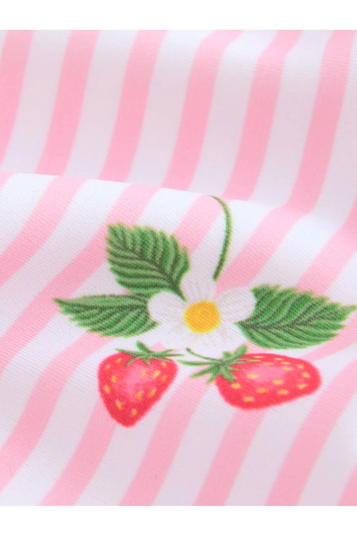 Next Baby Güneş Geçirmez UPF50 Tek Parça Pembe Çilek Desenli Uzun Kollu Mayo ALYAB7039 fotoğrafı 4 (önizleme)