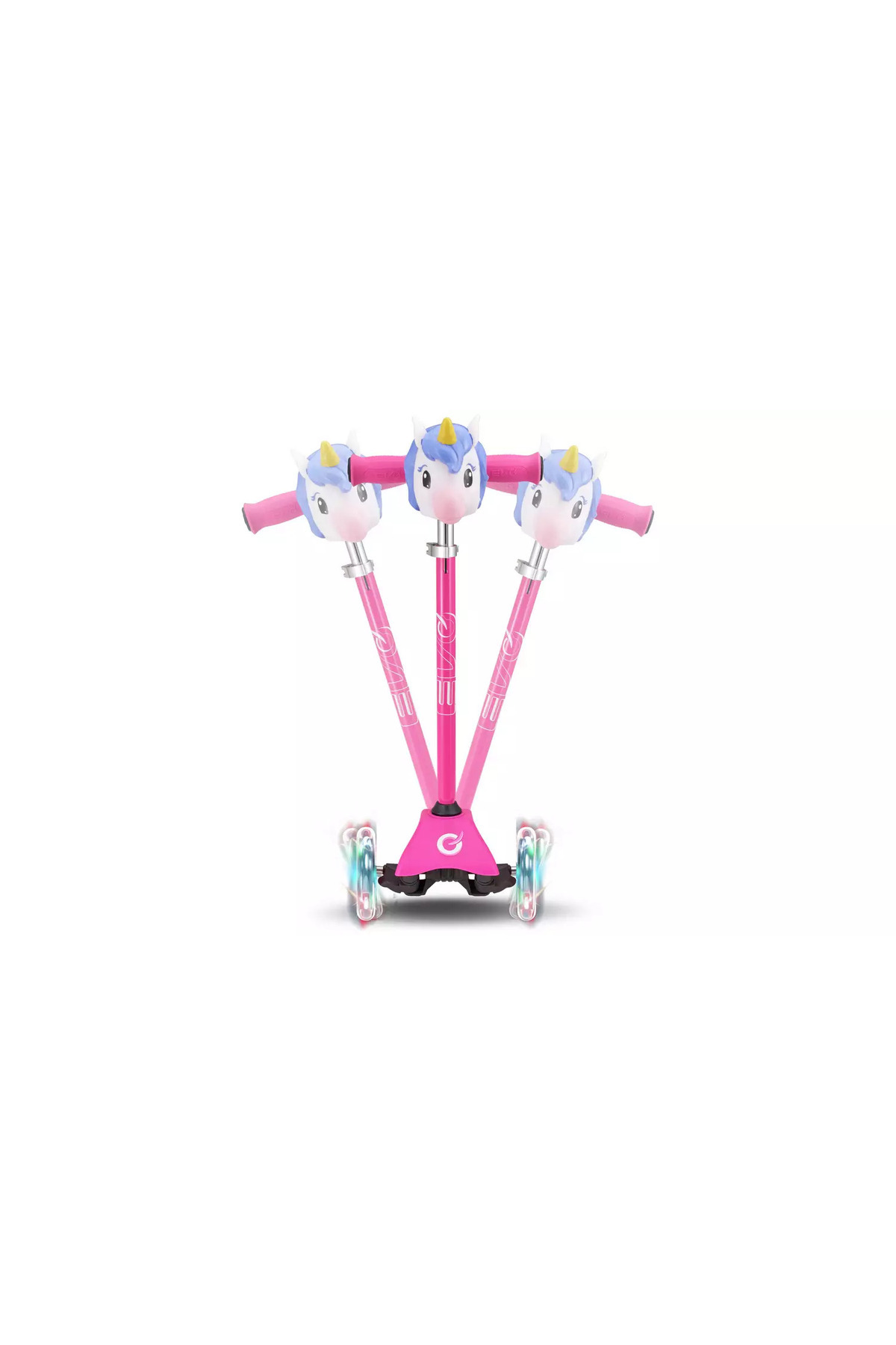 Feyza Oyuncak 3 Tekerlekli Unicorn Işıklı Pembe Kız Çocuk Scooter