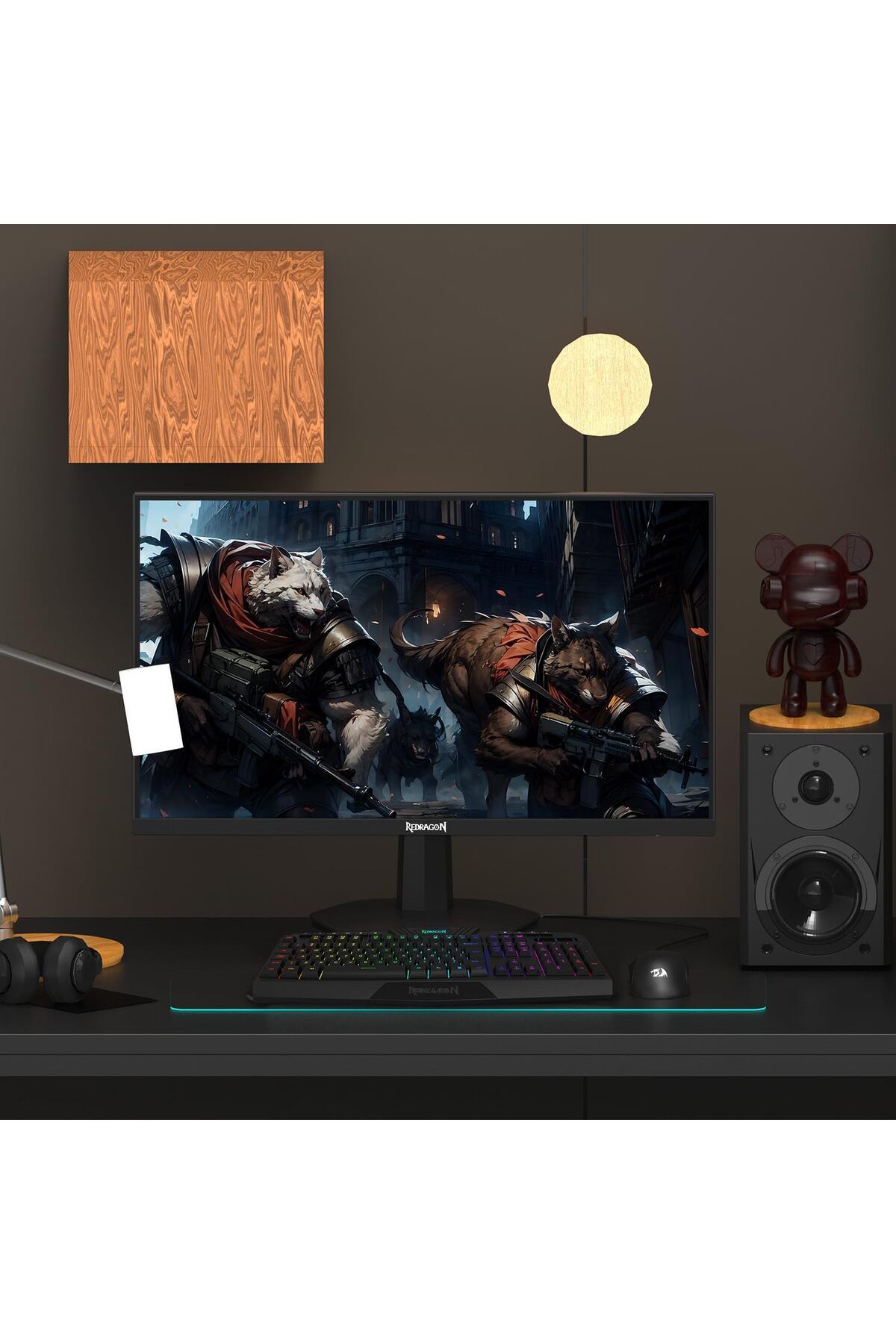 REDRAGON-Opal GM27X5QIPS 27" QHD 180Hz 1ms IPS Gaming Monitor with FreeSync – Black & Red 3