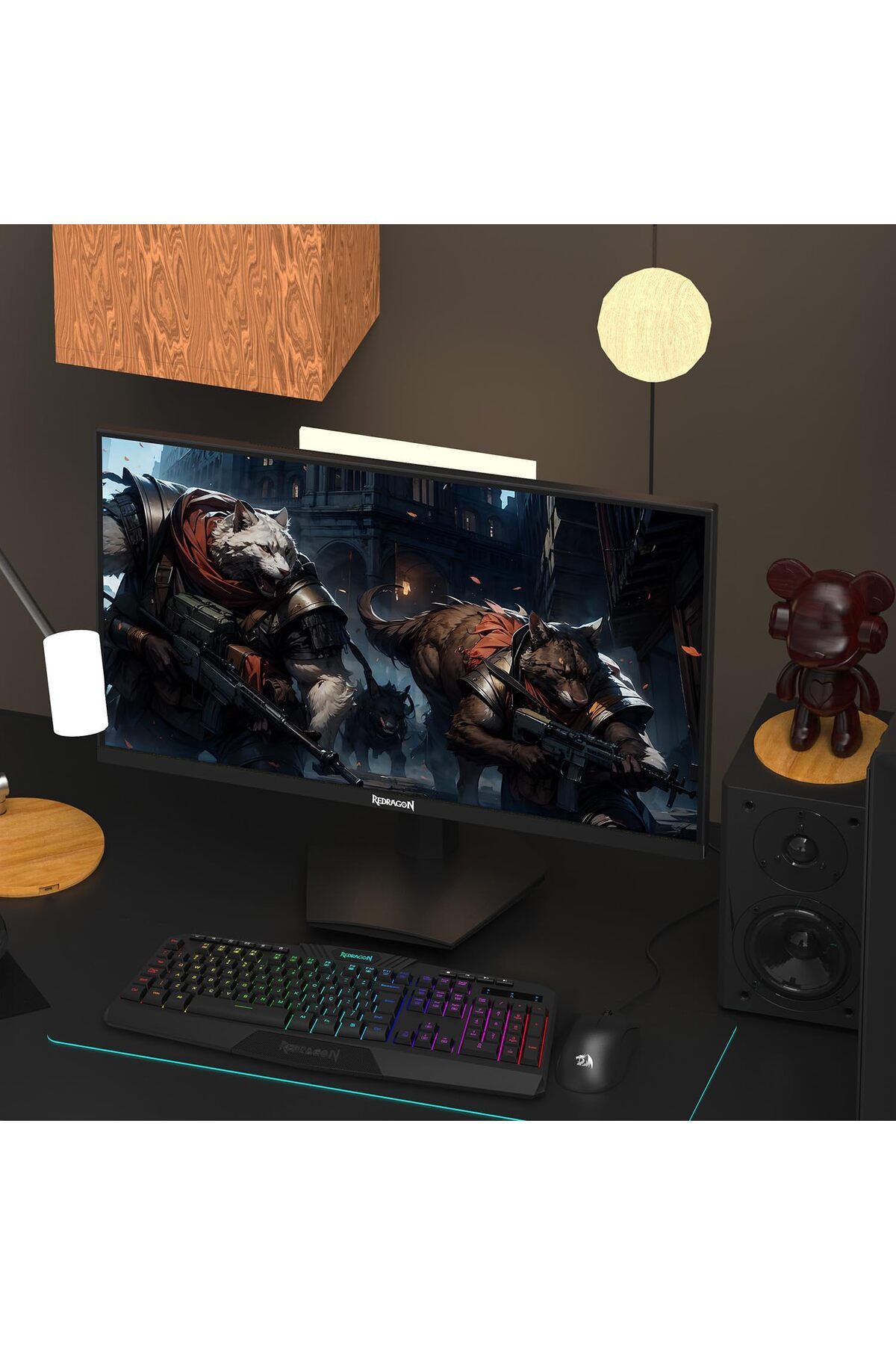 REDRAGON-Opal GM27X5QIPS 27" QHD 180Hz 1ms IPS Gaming Monitor with FreeSync – Black & Red 4