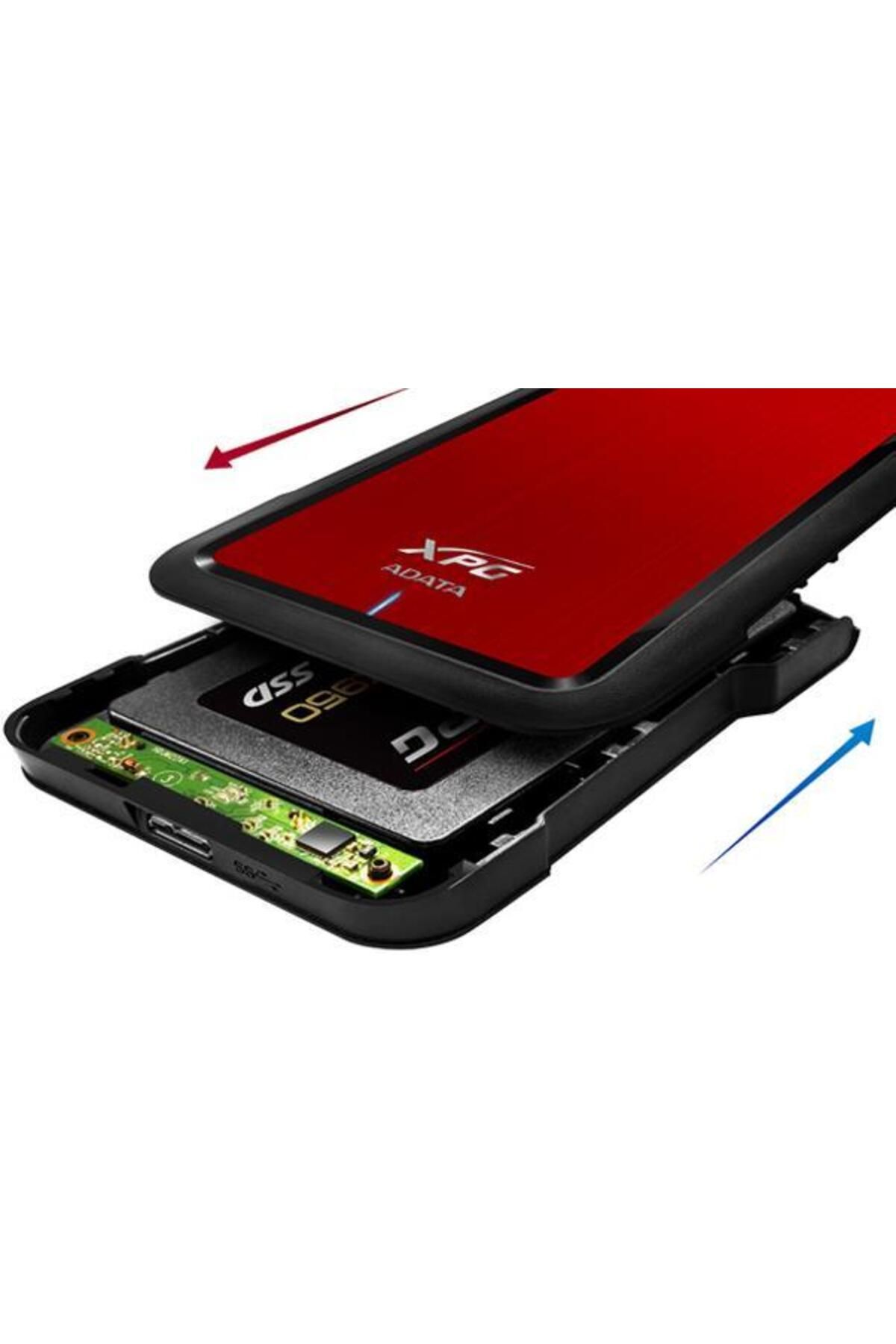Adata-Rack HDD Extern A-DATA EX500 2.5" (Rosu/Negru) 3