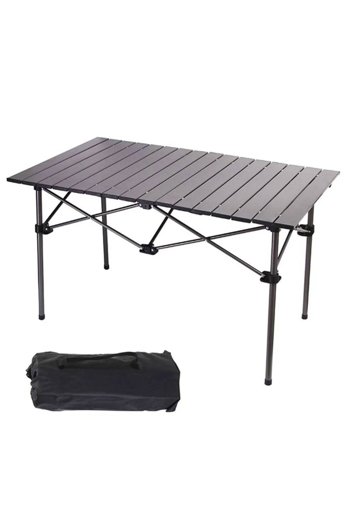Sportaj Taşınabilir Kamp Masası Alüminyum Gövde Kolay Kurulum 90x55x50Cm