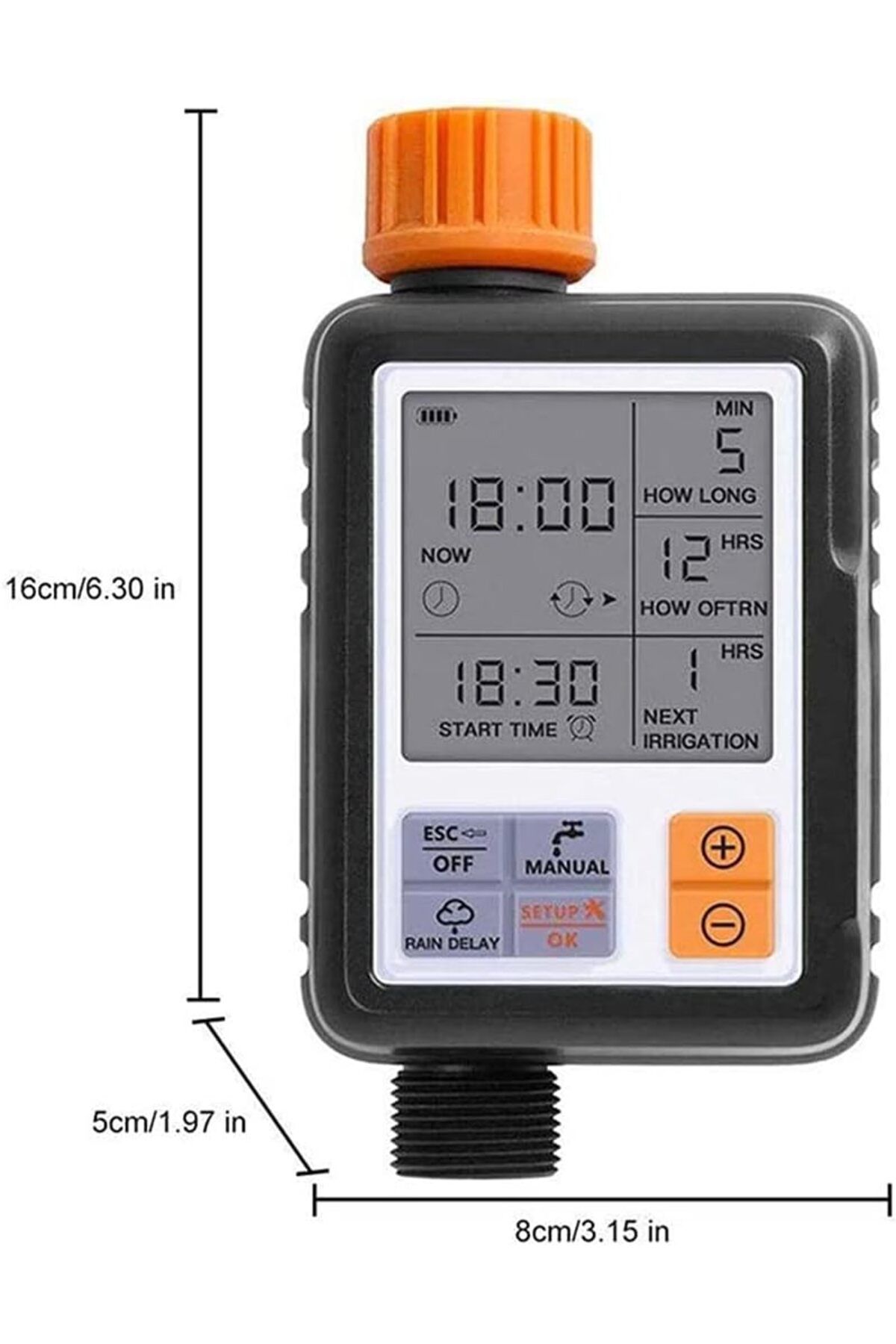 COOYA-Automatic Watering Timer, Set Watering Time, Lcd Display, Rainy Day Delay, 420g, Suitable for Garden 4