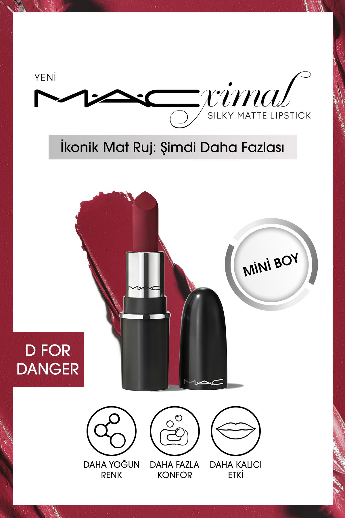 M.A.C MACximal Mini Mac Silky Matte Lipstick - D For Danger