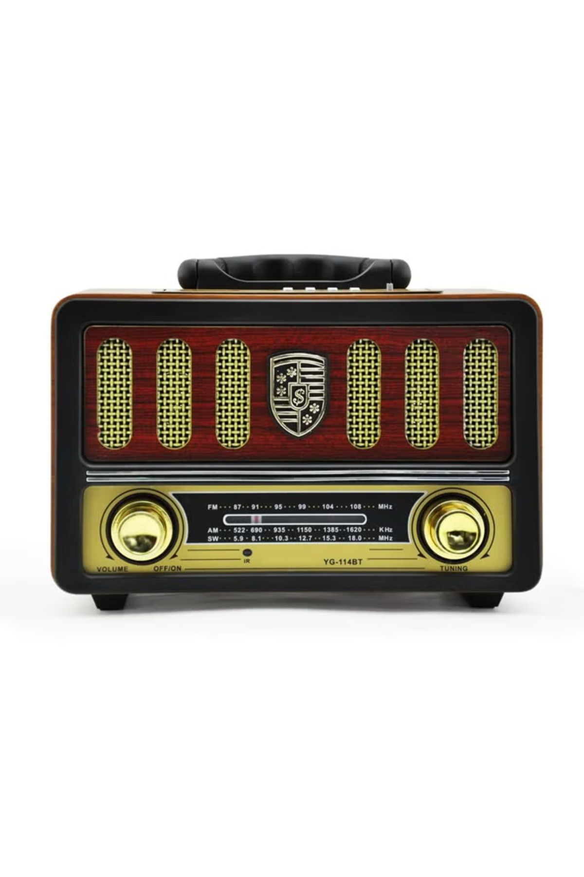 Denx-راديو HI-FI قابل لإعادة الشحن مع ريموت تحكم عن بعد، بطارية ذات سعة كبيرة، محمول ، راديو FM بنمط قديم 1