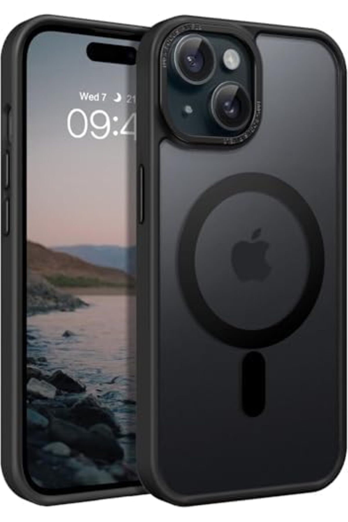 STOREMAX OZN iphone 13 için Mattmag Serisi Magsafe ile Uyumlu Wireless Kablosuz Şarj Destekli Arkası Mat