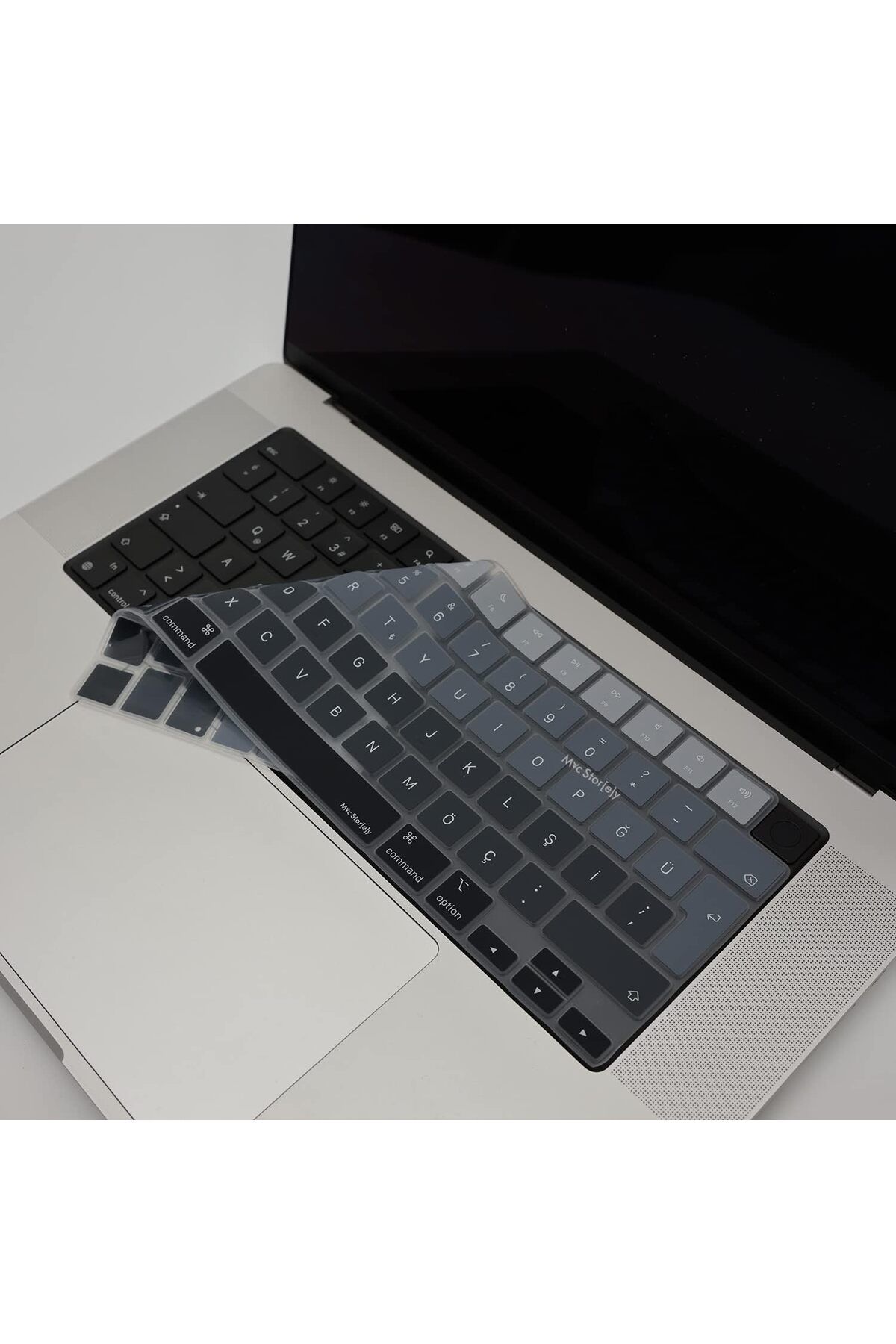 STOREMAX Ezg Macbook Air Pro M1-M2-M3 Klavye Koruyucu (Türkçe Q) TouchID'li A2681 A3113 A2941 A3114 A2442 A