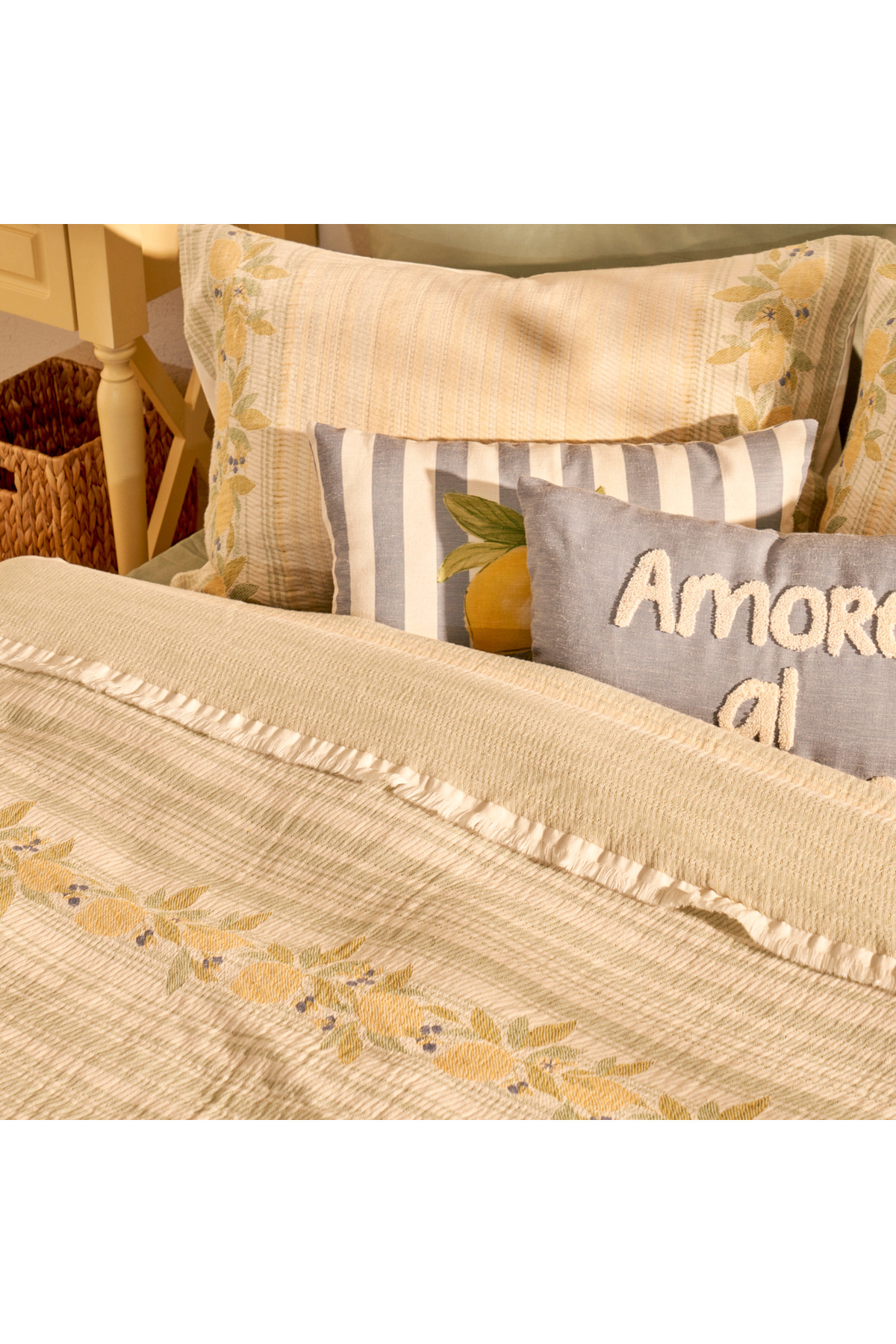 Bella Maison-100% Cotton Lemoncello Double Bedspread Set (220X240 cm) 5