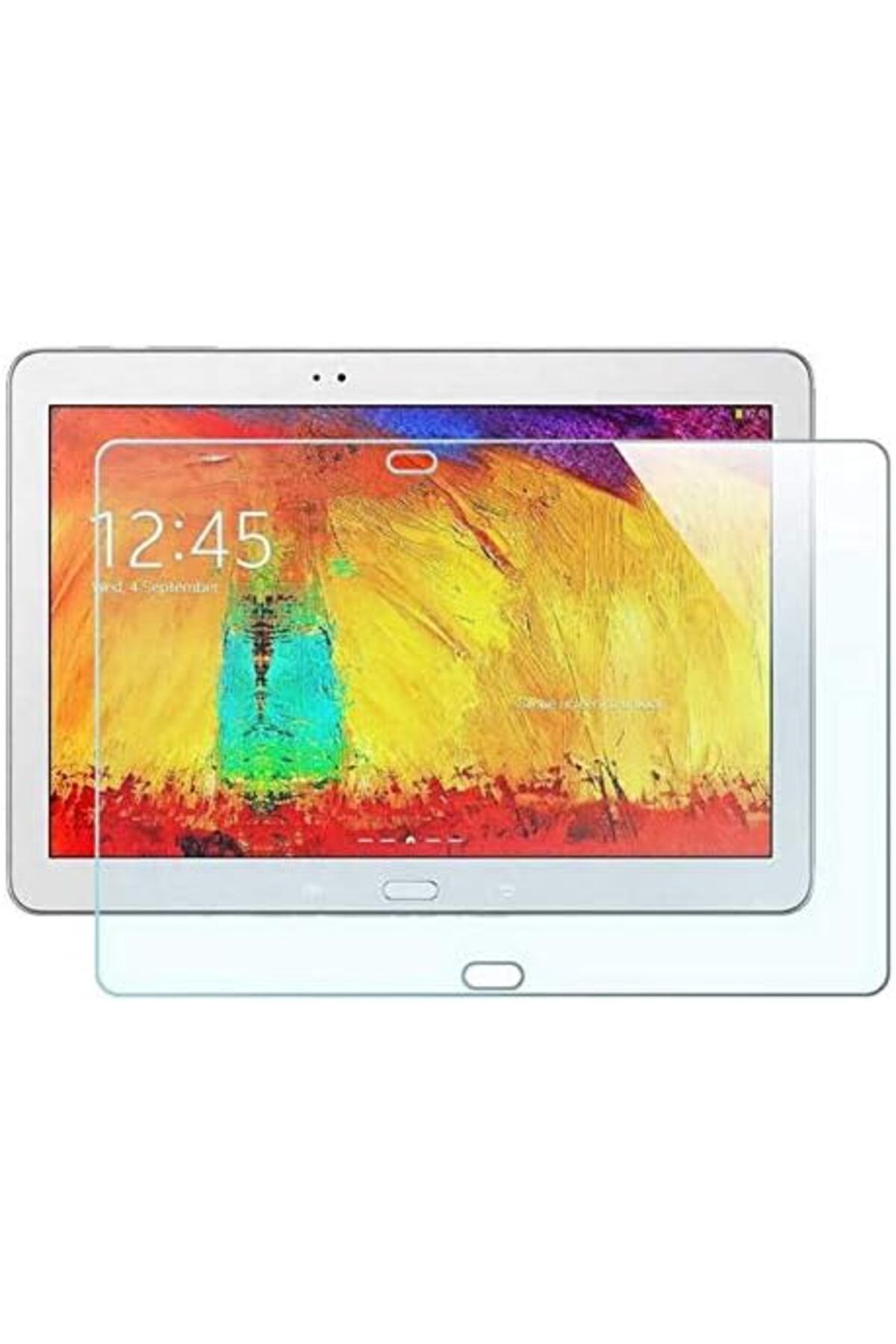 Mu Art Ahşap Mrt Kırılmaz Ekran Koruyucu Temperli Cam 9.6 inç Galaxy Tab E T560 T562 T565 9.6 inç ile Uyumlu